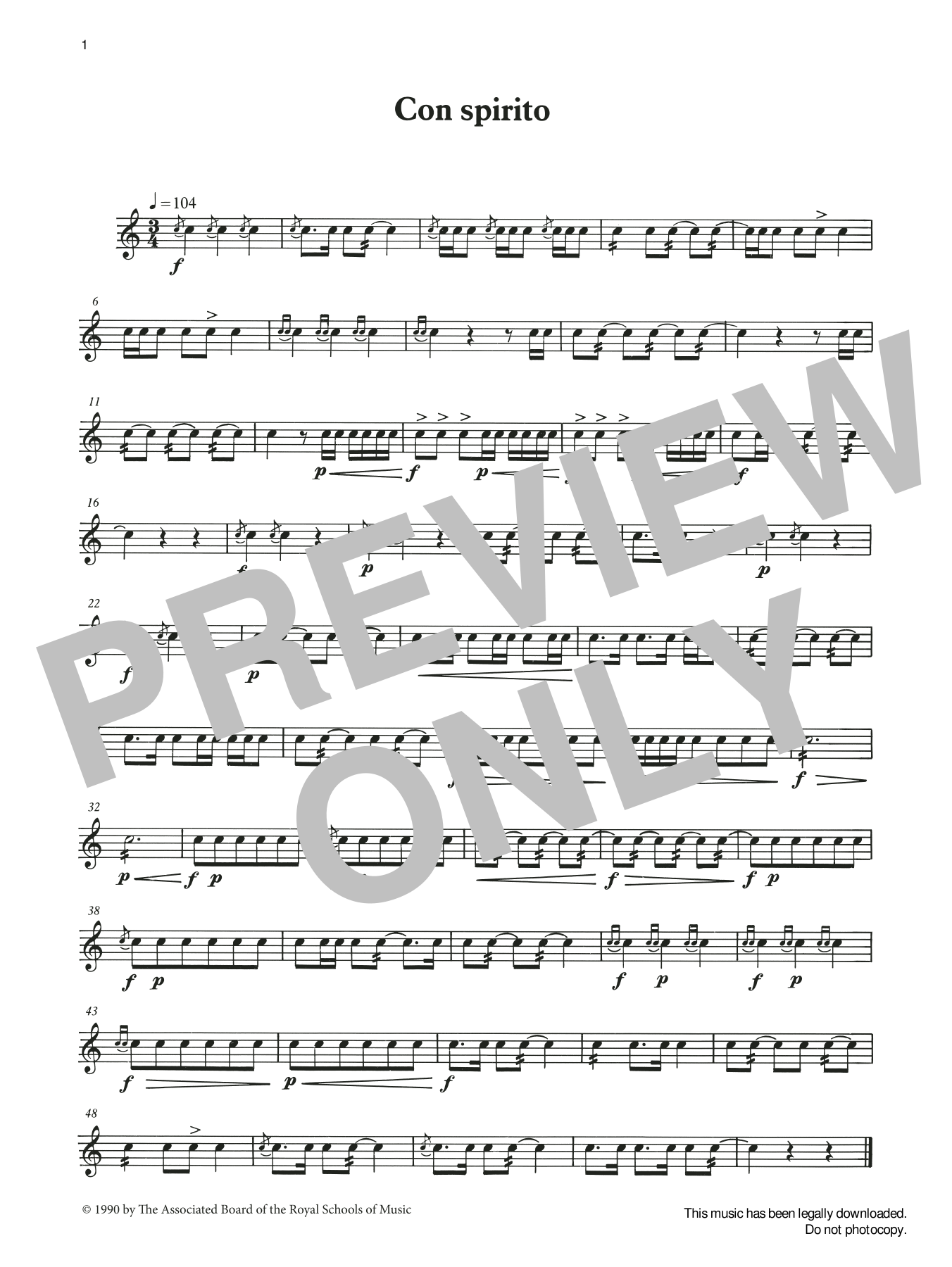 Ian Wright and Kevin Hathaway Con spirito from Graded Music for Snare Drum, Book II Sheet Music Notes & Chords for Percussion Solo - Download or Print PDF