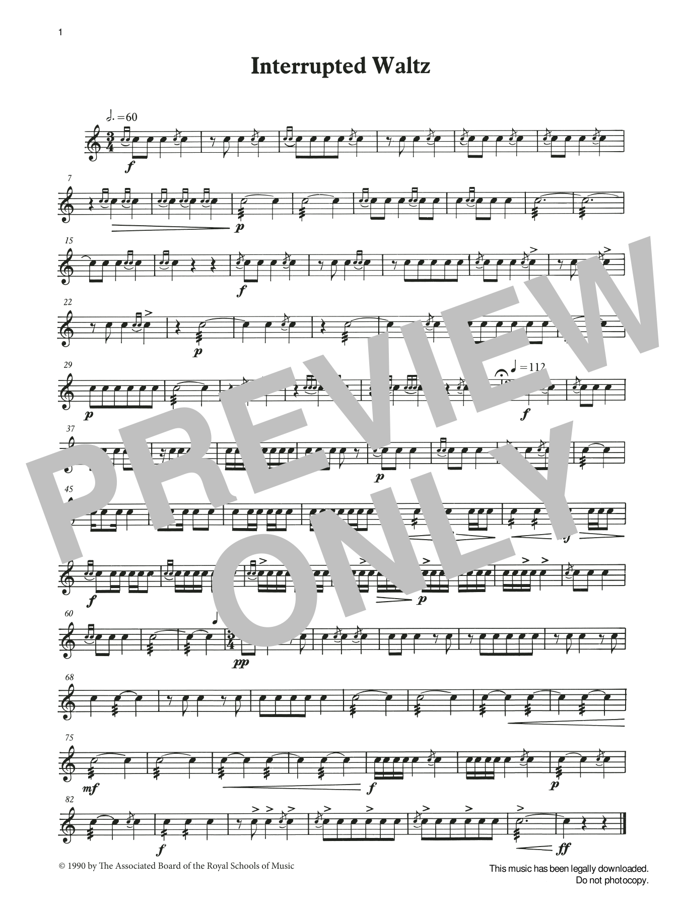 Ian Wright and Kevin Hathaway Interrupted Waltz from Graded Music for Snare Drum, Book II Sheet Music Notes & Chords for Percussion Solo - Download or Print PDF