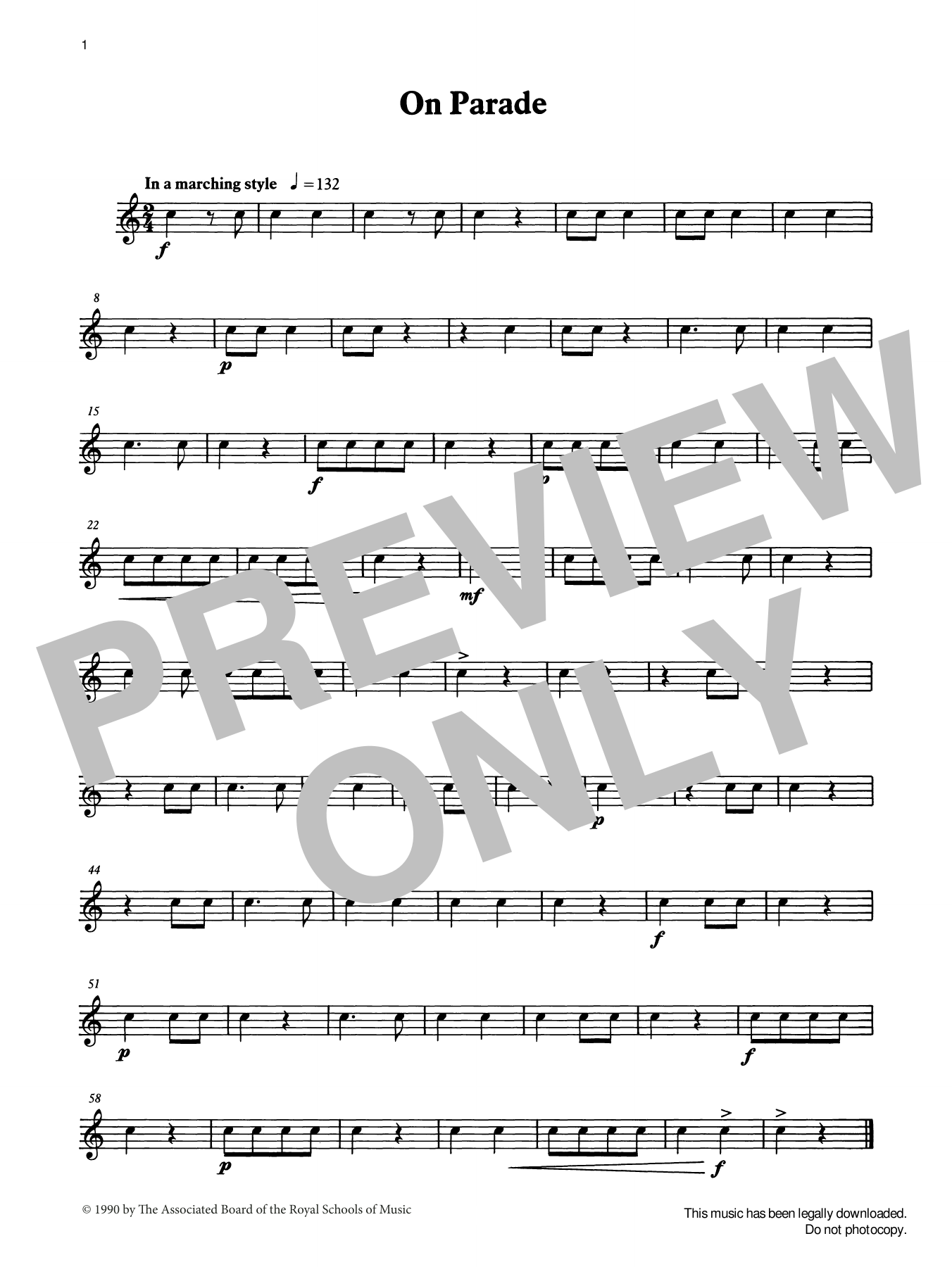 Ian Wright and Kevin Hathaway On Parade from Graded Music for Snare Drum, Book I Sheet Music Notes & Chords for Percussion Solo - Download or Print PDF