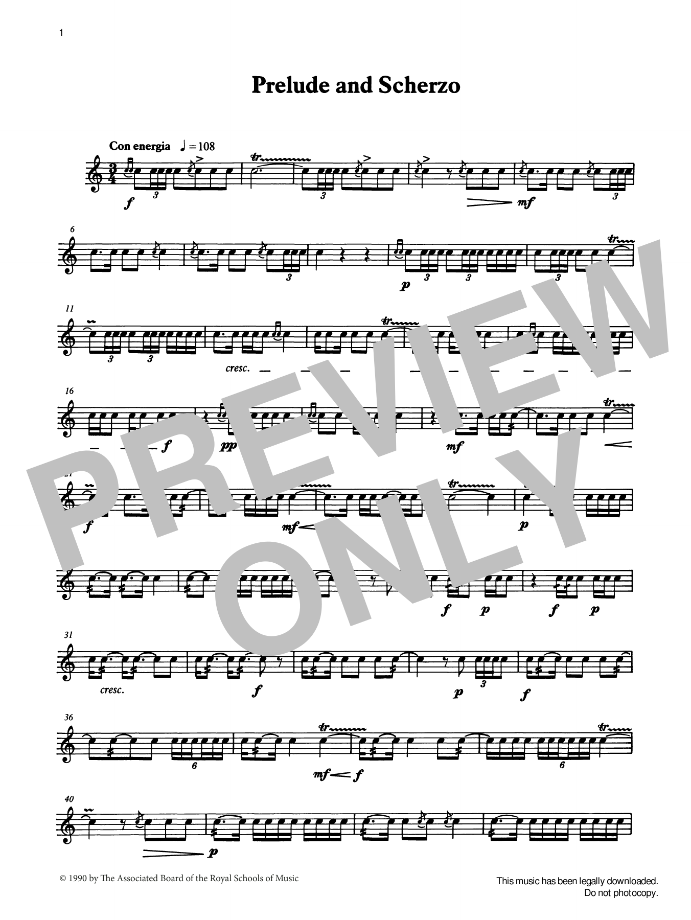 Ian Wright and Kevin Hathaway Prelude and Scherzo from Graded Music for Snare Drum, Book IV Sheet Music Notes & Chords for Percussion Solo - Download or Print PDF