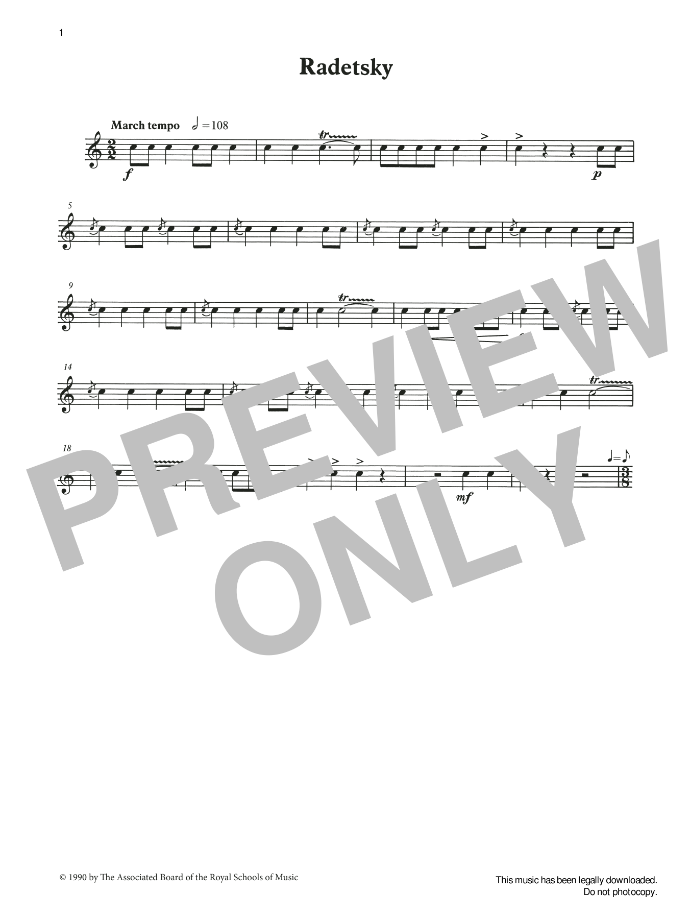 Ian Wright and Kevin Hathaway Radetsky from Graded Music for Snare Drum, Book III Sheet Music Notes & Chords for Percussion Solo - Download or Print PDF
