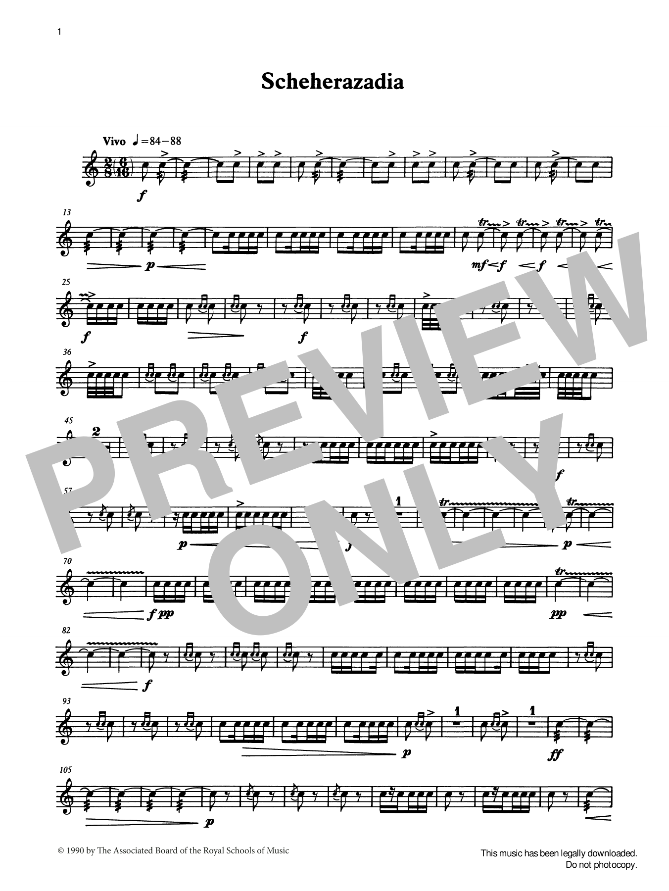 Ian Wright and Kevin Hathaway Scheherazadia from Graded Music for Snare Drum, Book IV Sheet Music Notes & Chords for Percussion Solo - Download or Print PDF