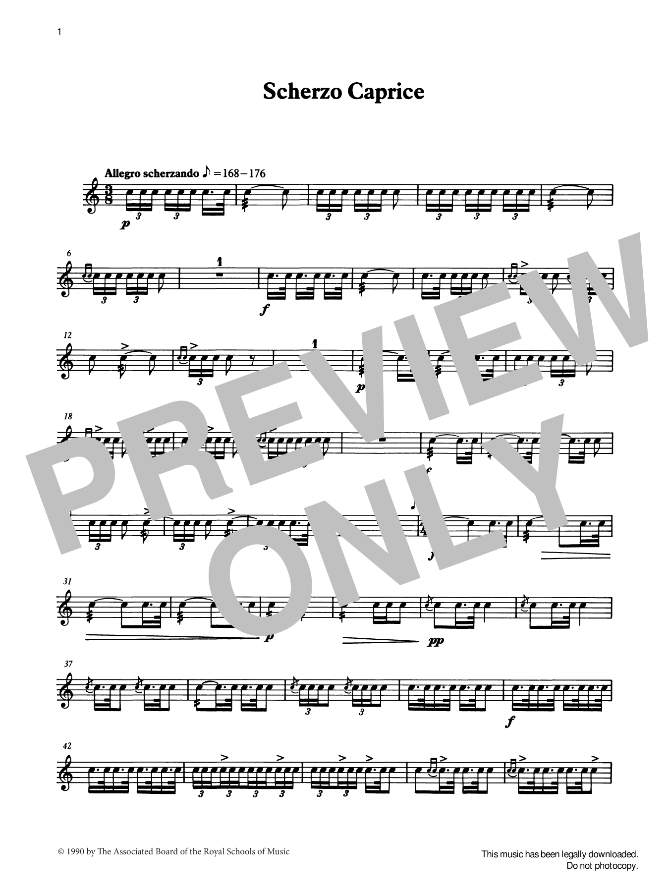 Ian Wright and Kevin Hathaway Scherzo Caprice from Graded Music for Snare Drum, Book IV Sheet Music Notes & Chords for Percussion Solo - Download or Print PDF