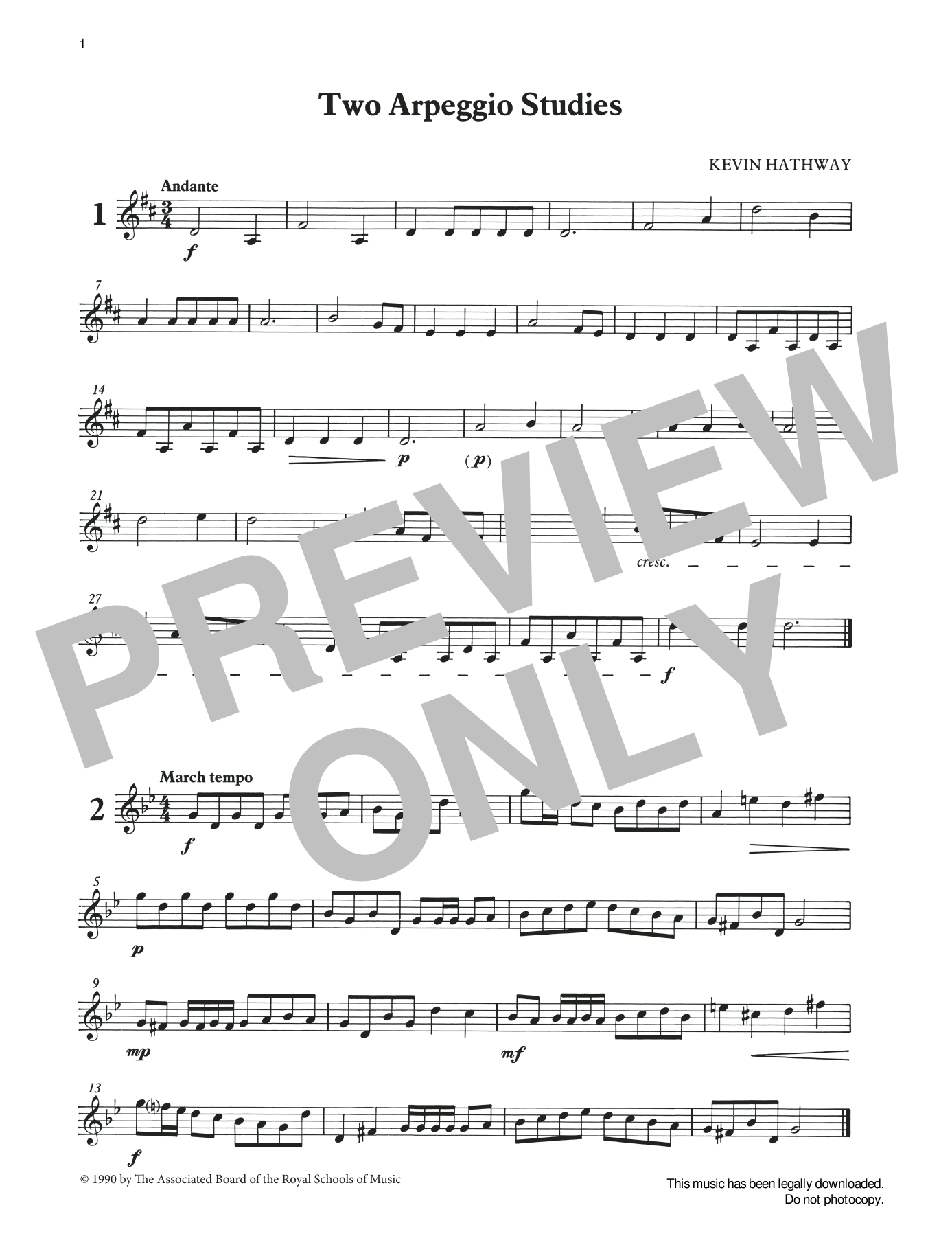Ian Wright and Kevin Hathaway Two Arpeggio Studies from Graded Music for Tuned Percussion, Book I Sheet Music Notes & Chords for Percussion Solo - Download or Print PDF