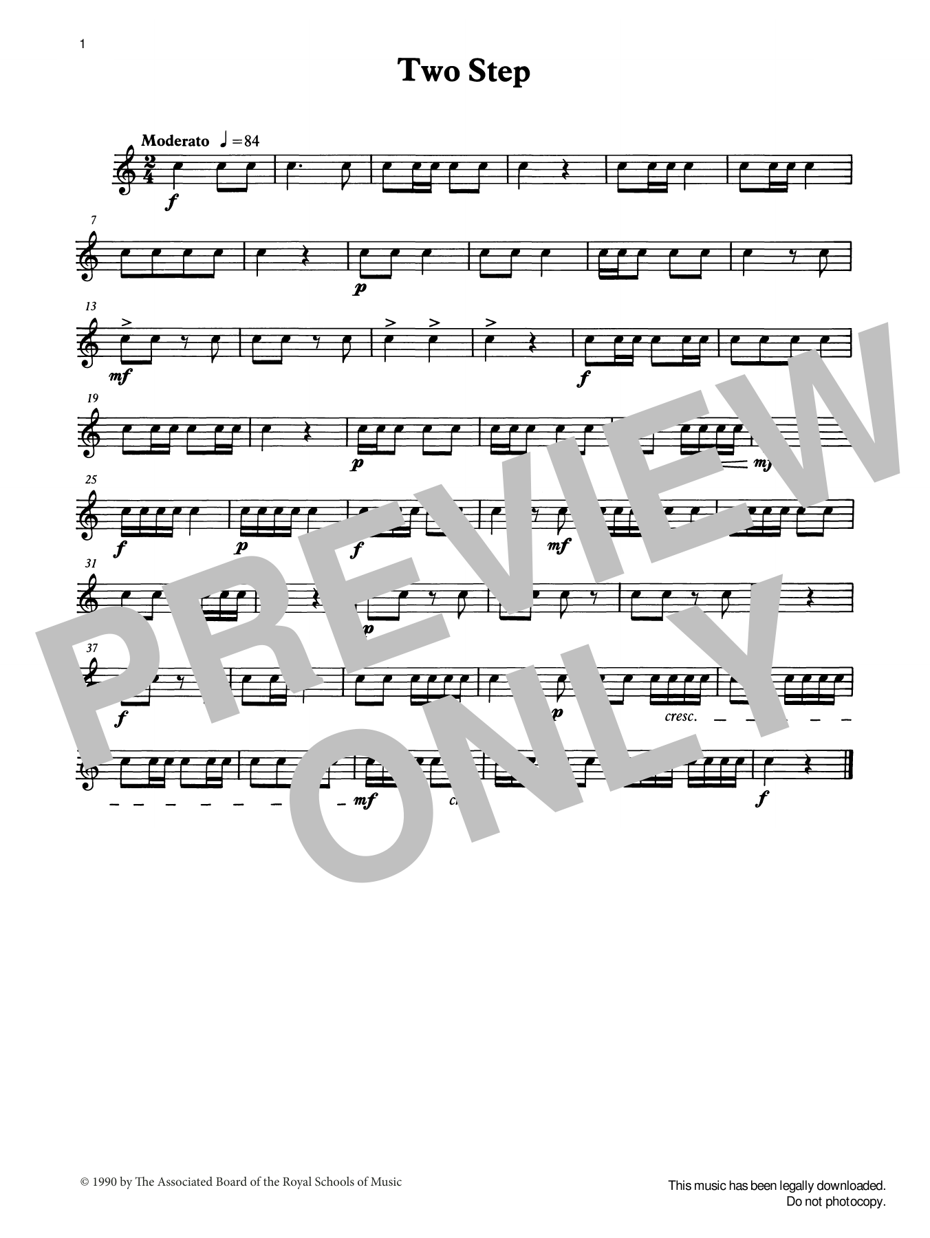 Ian Wright and Kevin Hathaway Two Step from Graded Music for Snare Drum, Book I Sheet Music Notes & Chords for Percussion Solo - Download or Print PDF