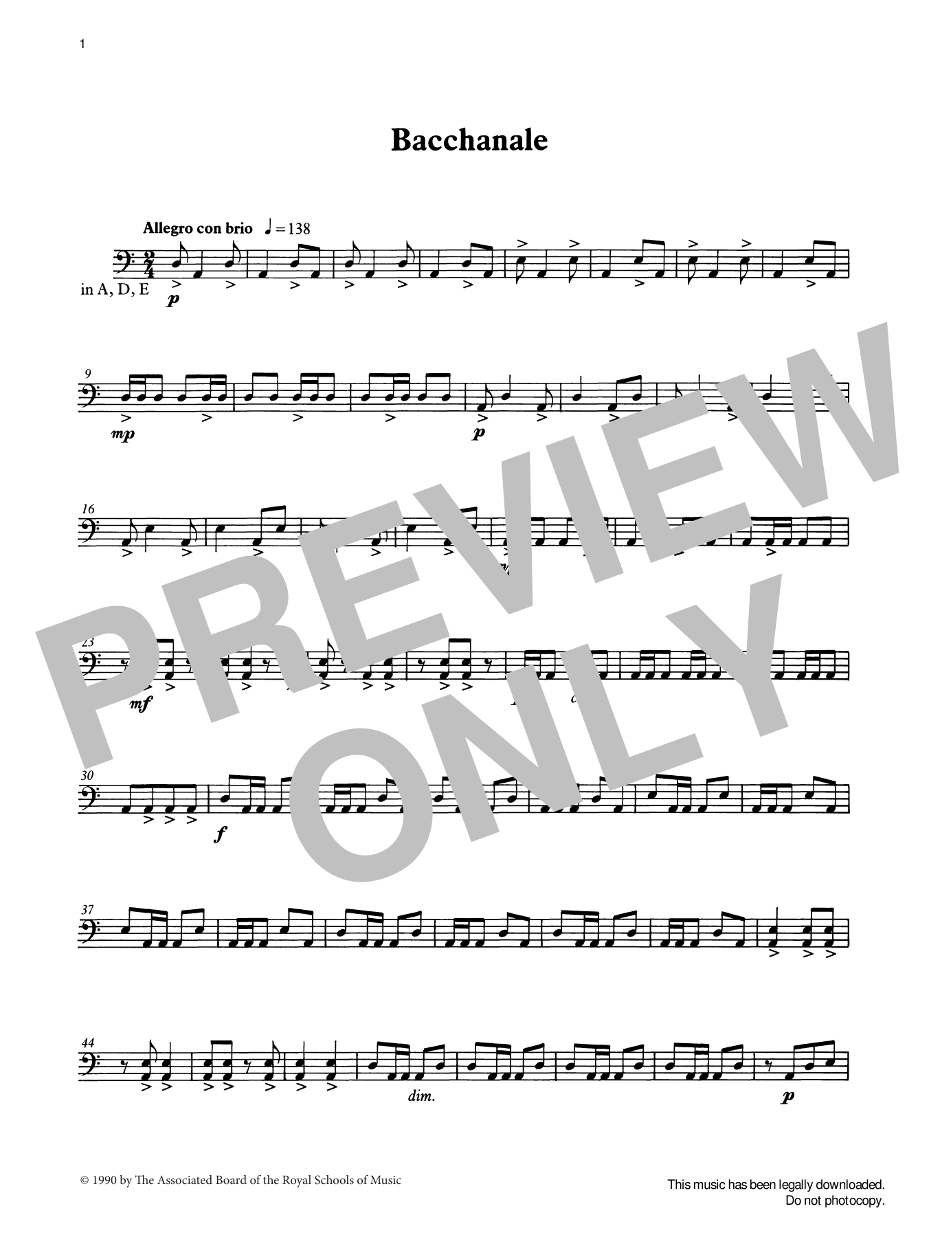 Ian Wright Bacchanale from Graded Music for Timpani, Book IV Sheet Music Notes & Chords for Percussion Solo - Download or Print PDF