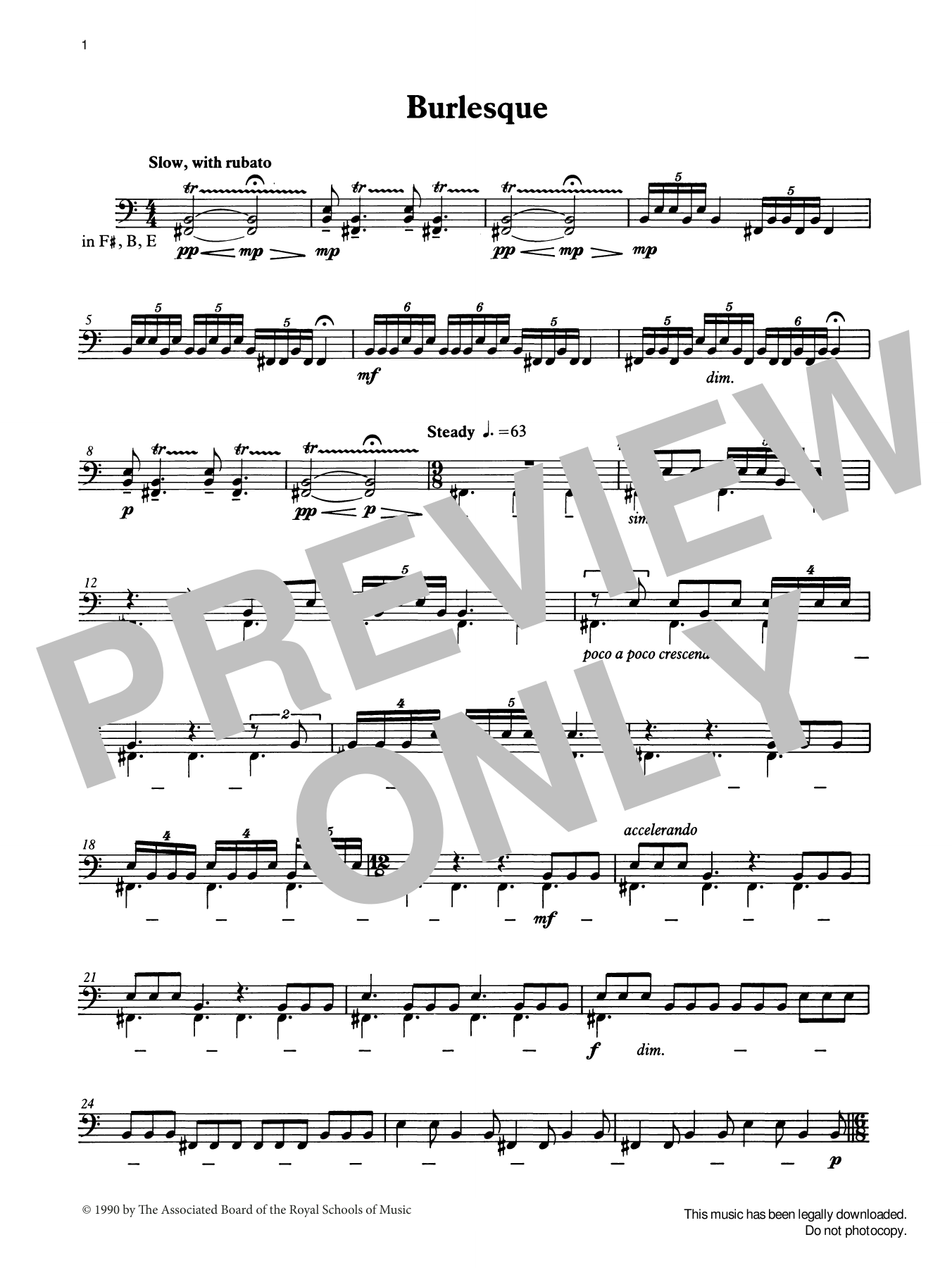 Ian Wright Burlesque from Graded Music for Timpani, Book IV Sheet Music Notes & Chords for Percussion Solo - Download or Print PDF