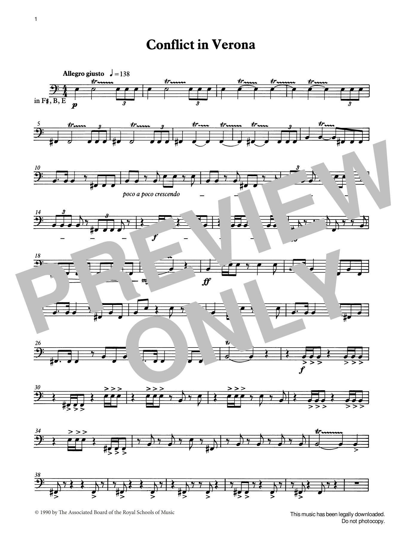 Ian Wright Conflict in Verona from Graded Music for Timpani, Book IV Sheet Music Notes & Chords for Percussion Solo - Download or Print PDF