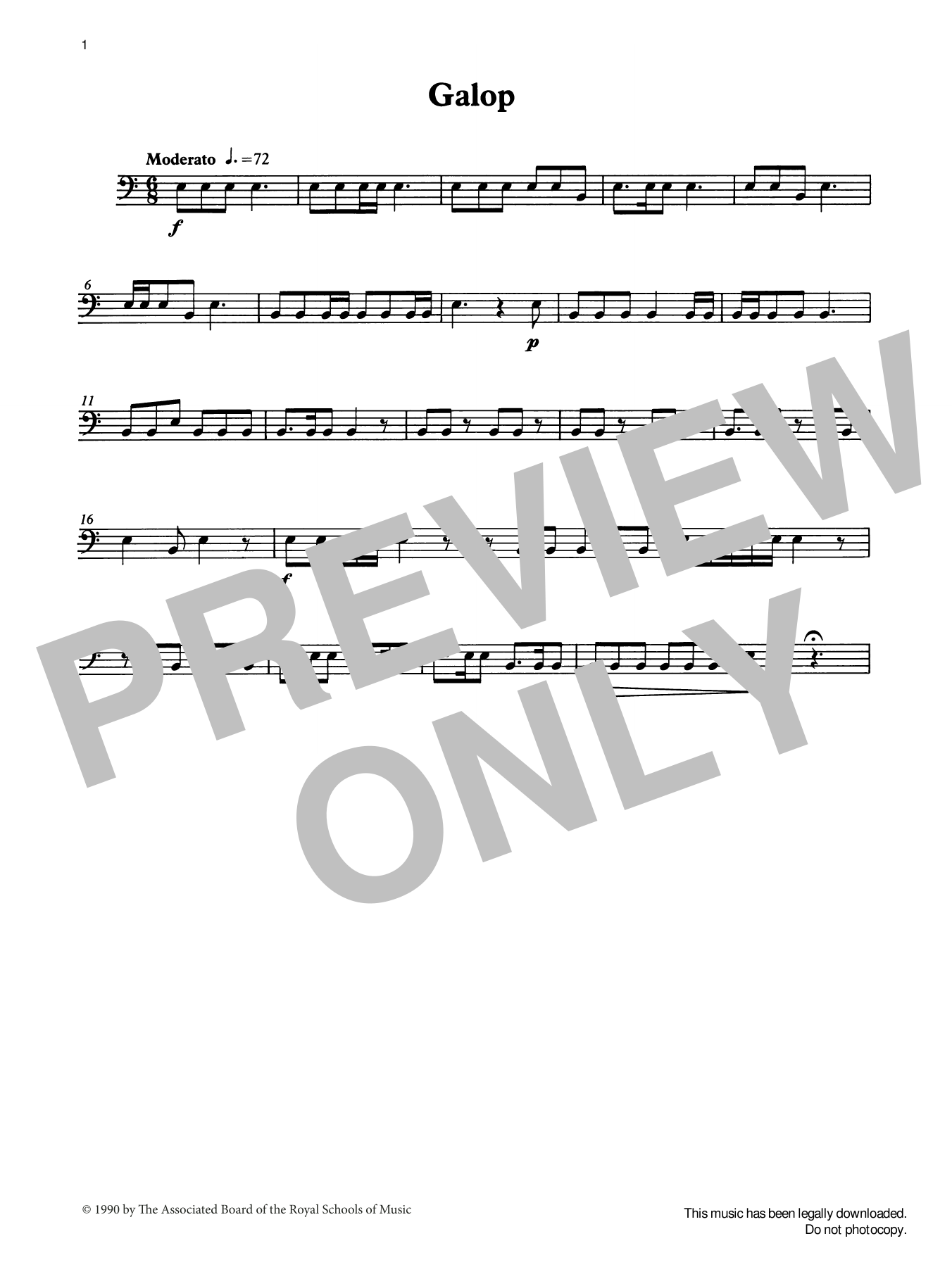 Ian Wright Galop from Graded Music for Timpani, Book II Sheet Music Notes & Chords for Percussion Solo - Download or Print PDF