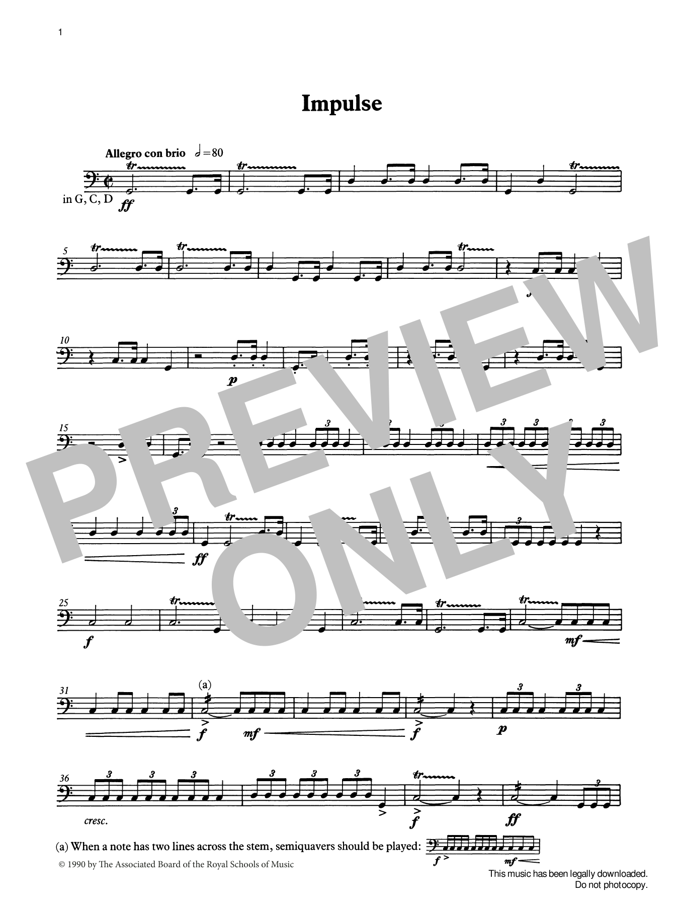 Ian Wright Impulse from Graded Music for Timpani, Book IV Sheet Music Notes & Chords for Percussion Solo - Download or Print PDF