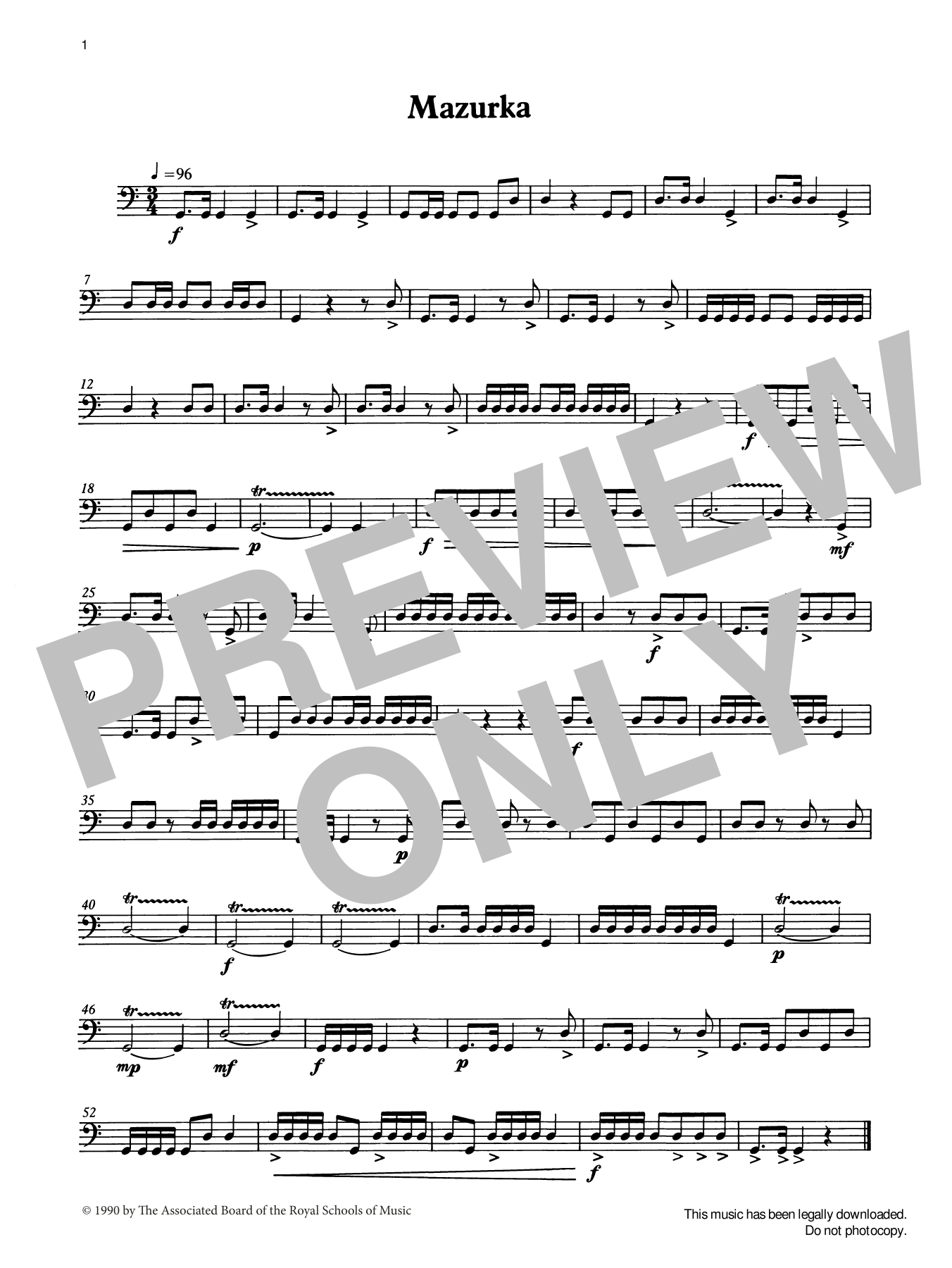 Ian Wright Mazurka from Graded Music for Timpani, Book II Sheet Music Notes & Chords for Percussion Solo - Download or Print PDF