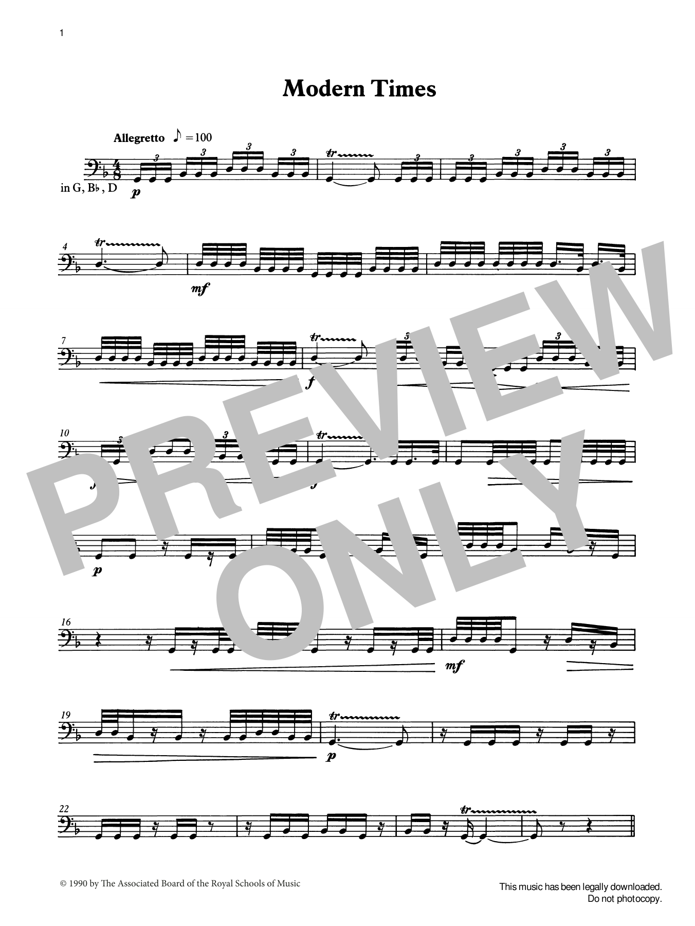 Ian Wright Modern Times from Graded Music for Timpani, Book IV Sheet Music Notes & Chords for Percussion Solo - Download or Print PDF