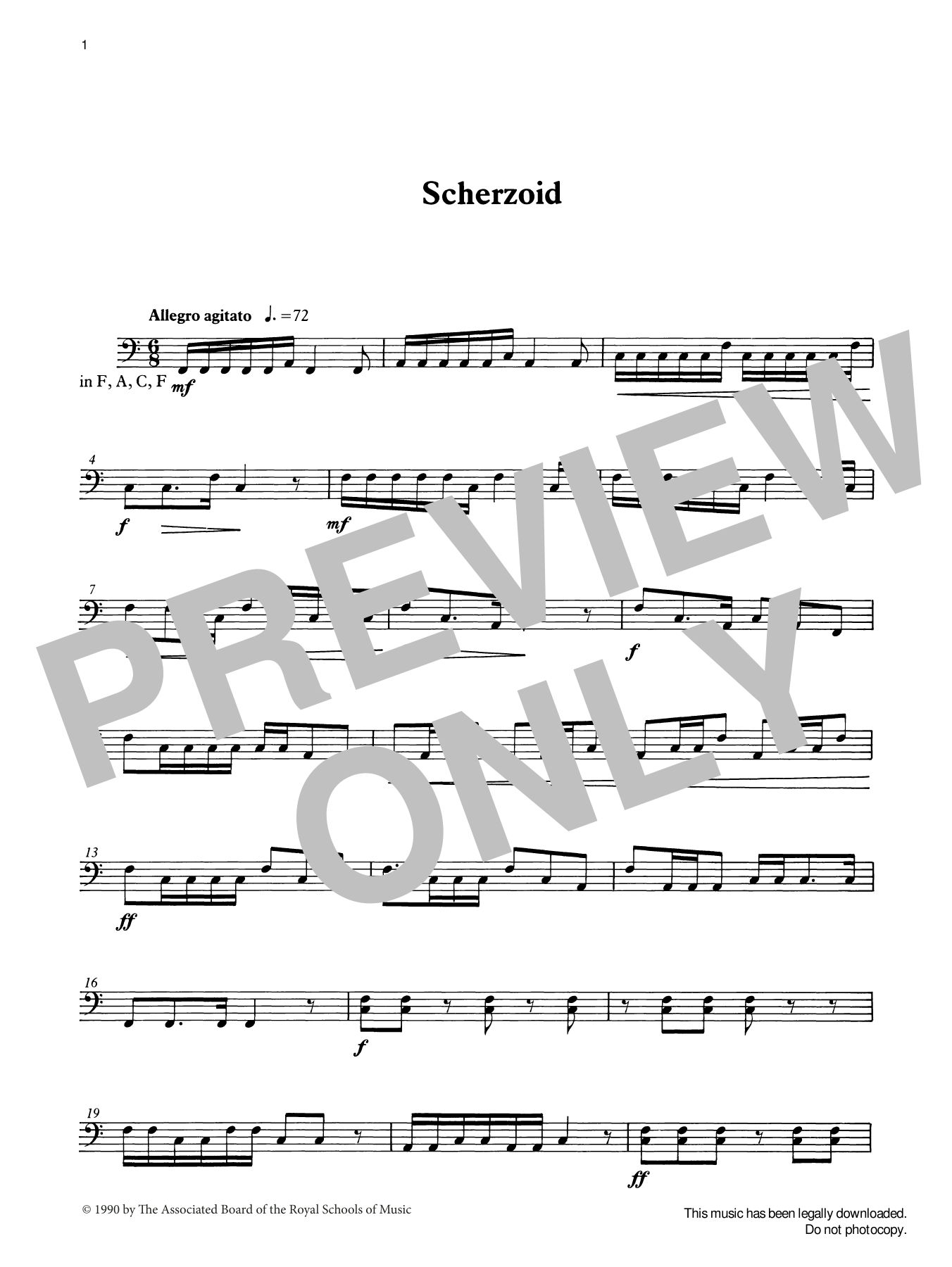 Ian Wright Scherzoid from Graded Music for Timpani, Book III Sheet Music Notes & Chords for Percussion Solo - Download or Print PDF