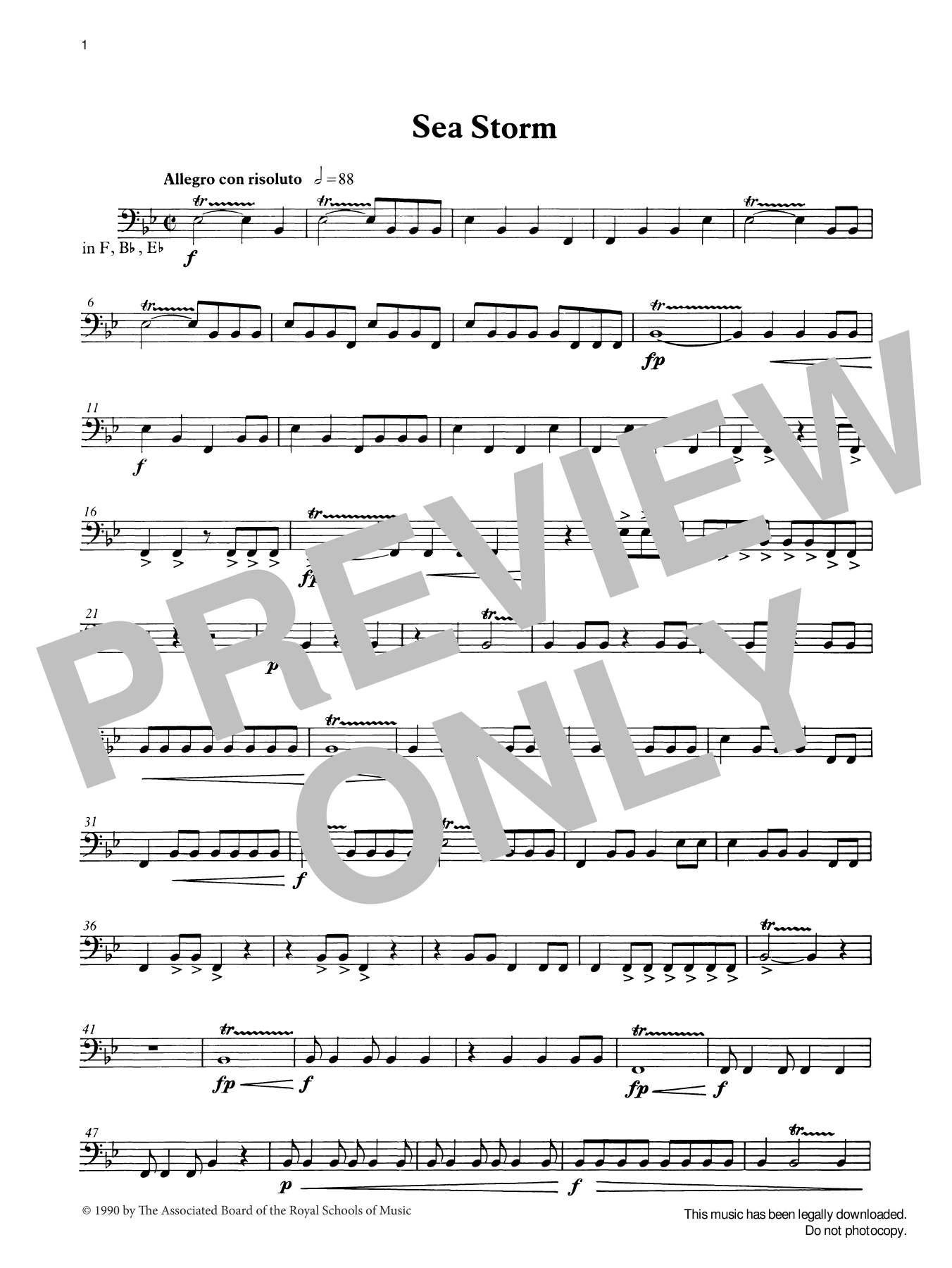 Ian Wright Sea Storm from Graded Music for Timpani, Book III Sheet Music Notes & Chords for Percussion Solo - Download or Print PDF