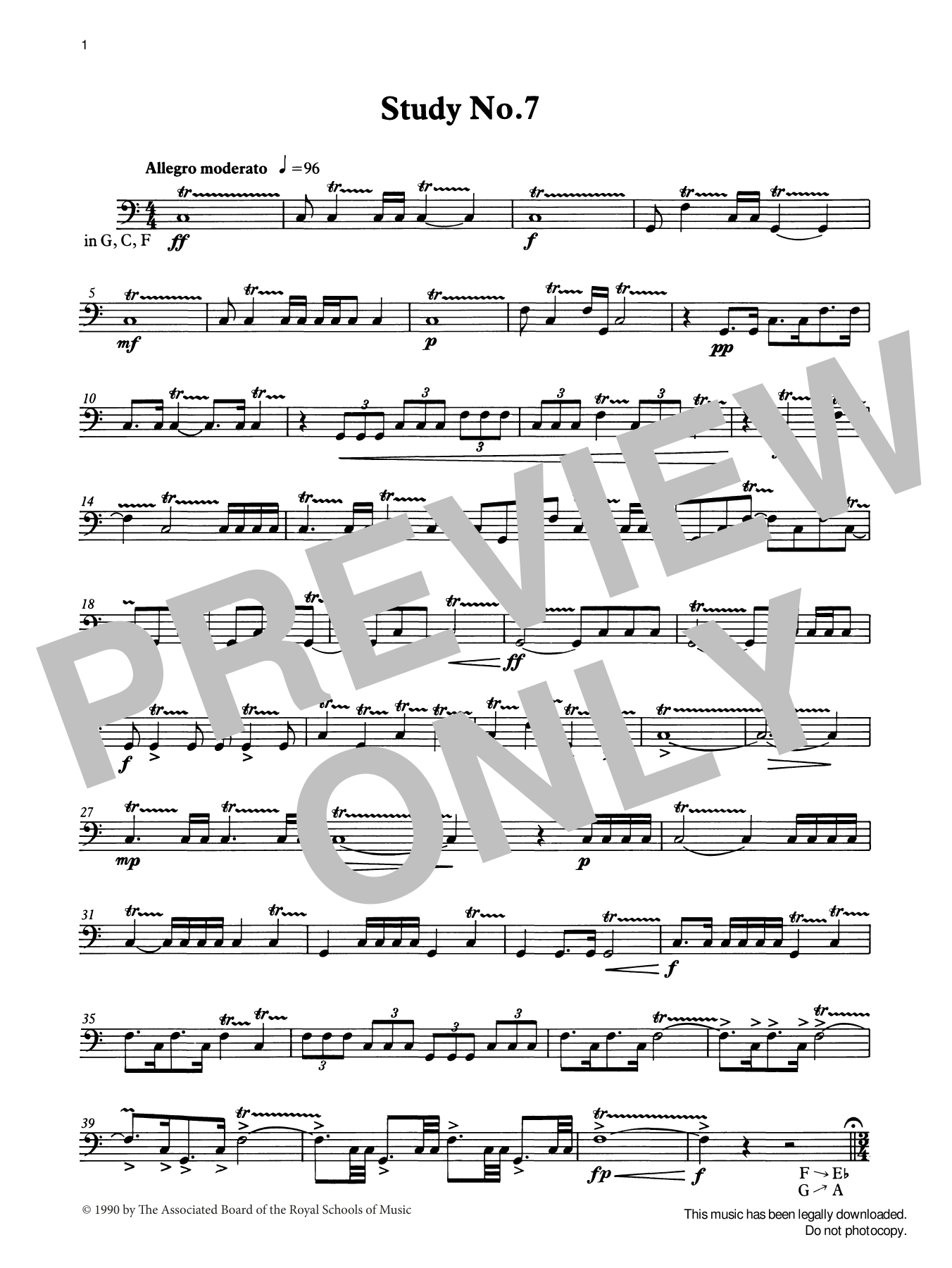 Ian Wright Study No.7 from Graded Music for Timpani, Book IV Sheet Music Notes & Chords for Percussion Solo - Download or Print PDF