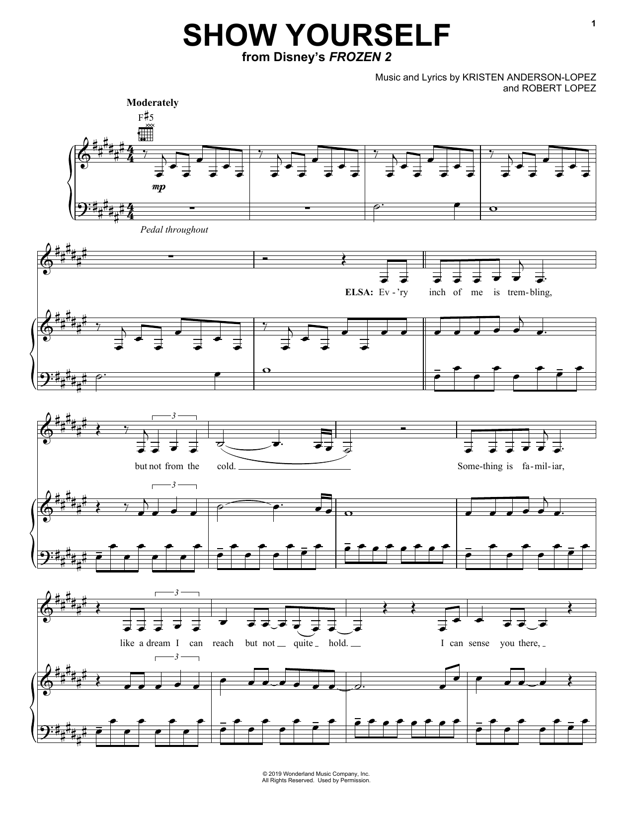 Idina Menzel and Evan Rachel Wood Show Yourself (from Disney's Frozen 2) Sheet Music Notes & Chords for Clarinet Solo - Download or Print PDF