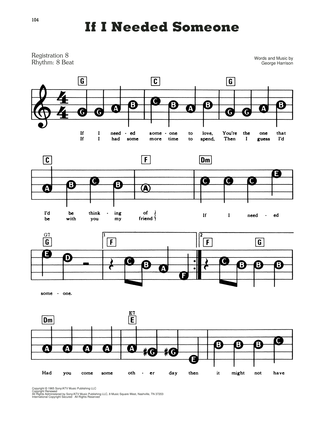 Preview The Beatles If I Needed Someone Rock sheet music, notes and chords for Melody Line, Lyrics & Chords, SKU: 179702 sheet music, piano notes, chords, guitar tabs, score, transpose, transcribe, how to play, guide, download, learn, tutorial, progression, song, artist, awards, billboard, mtv, vh1, tour, single, album, release