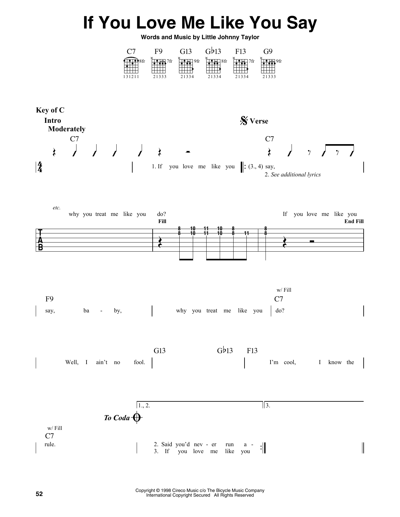 Albert Collins If You Love Me Like You Say Sheet Music Download Pdf Score