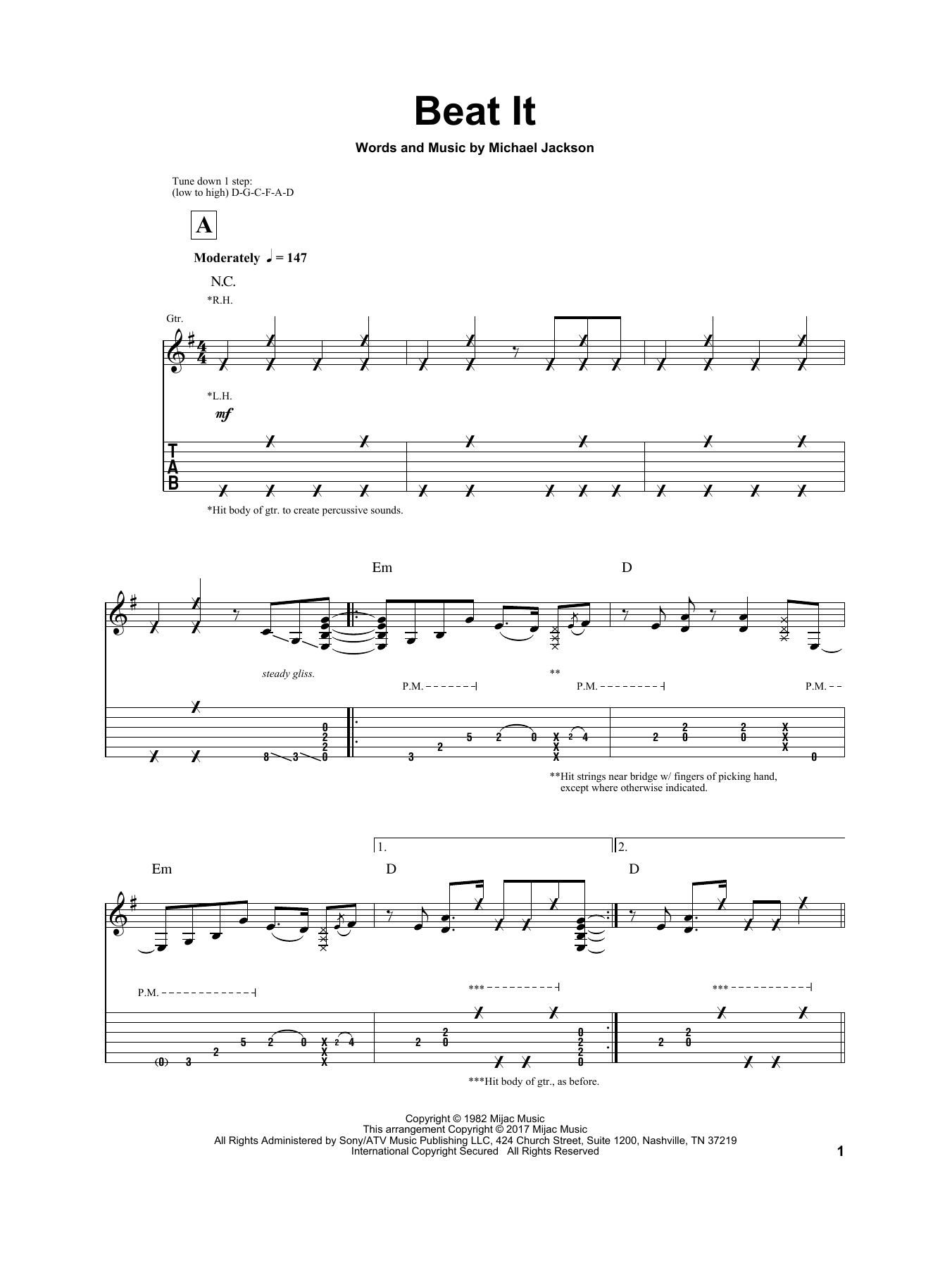 Igor Presnyakov Beat It Sheet Music Notes & Chords for Guitar Tab - Download or Print PDF