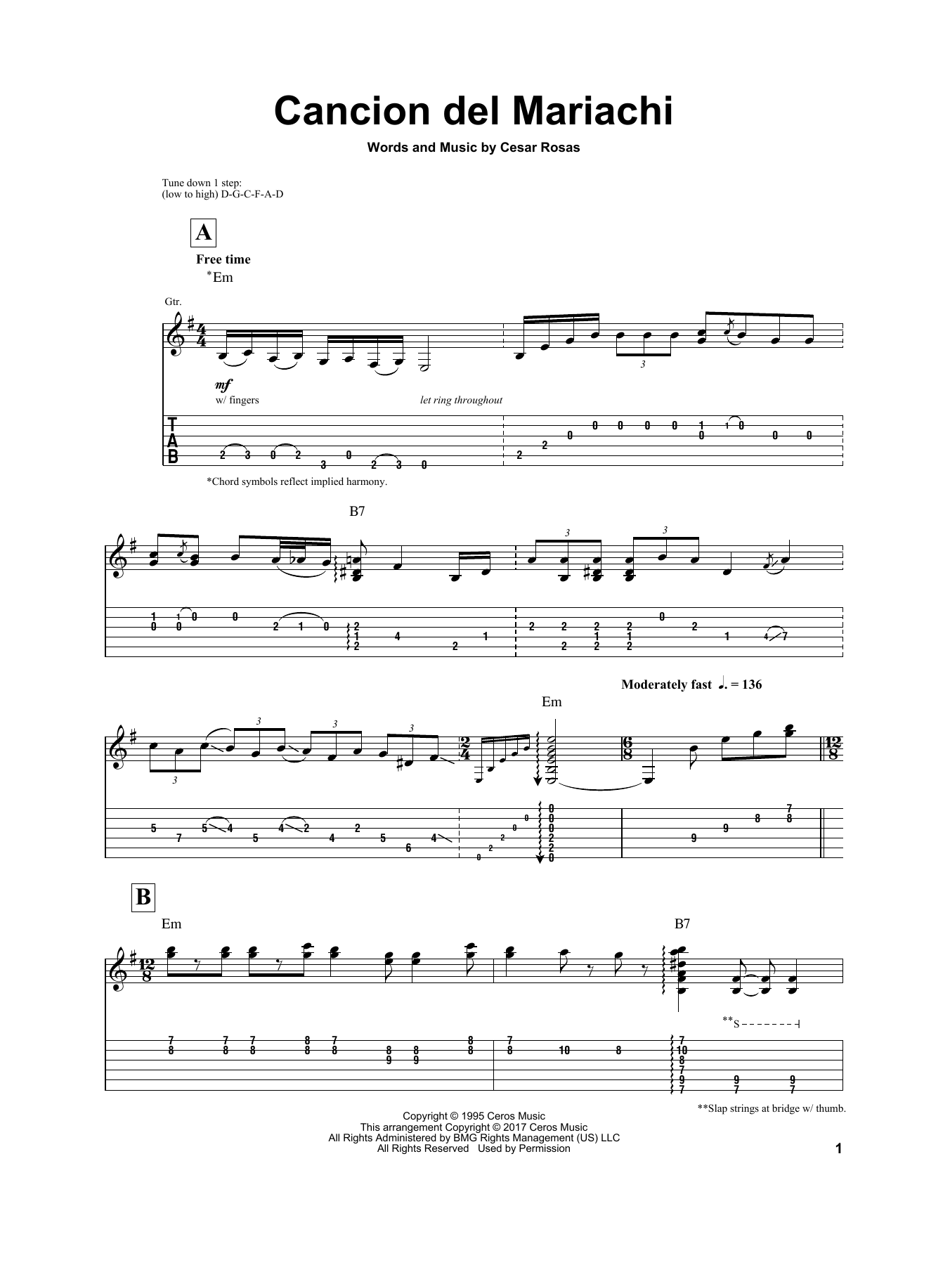 Igor Presnyakov Cancion Del Mariachi Sheet Music Notes & Chords for Guitar Tab - Download or Print PDF