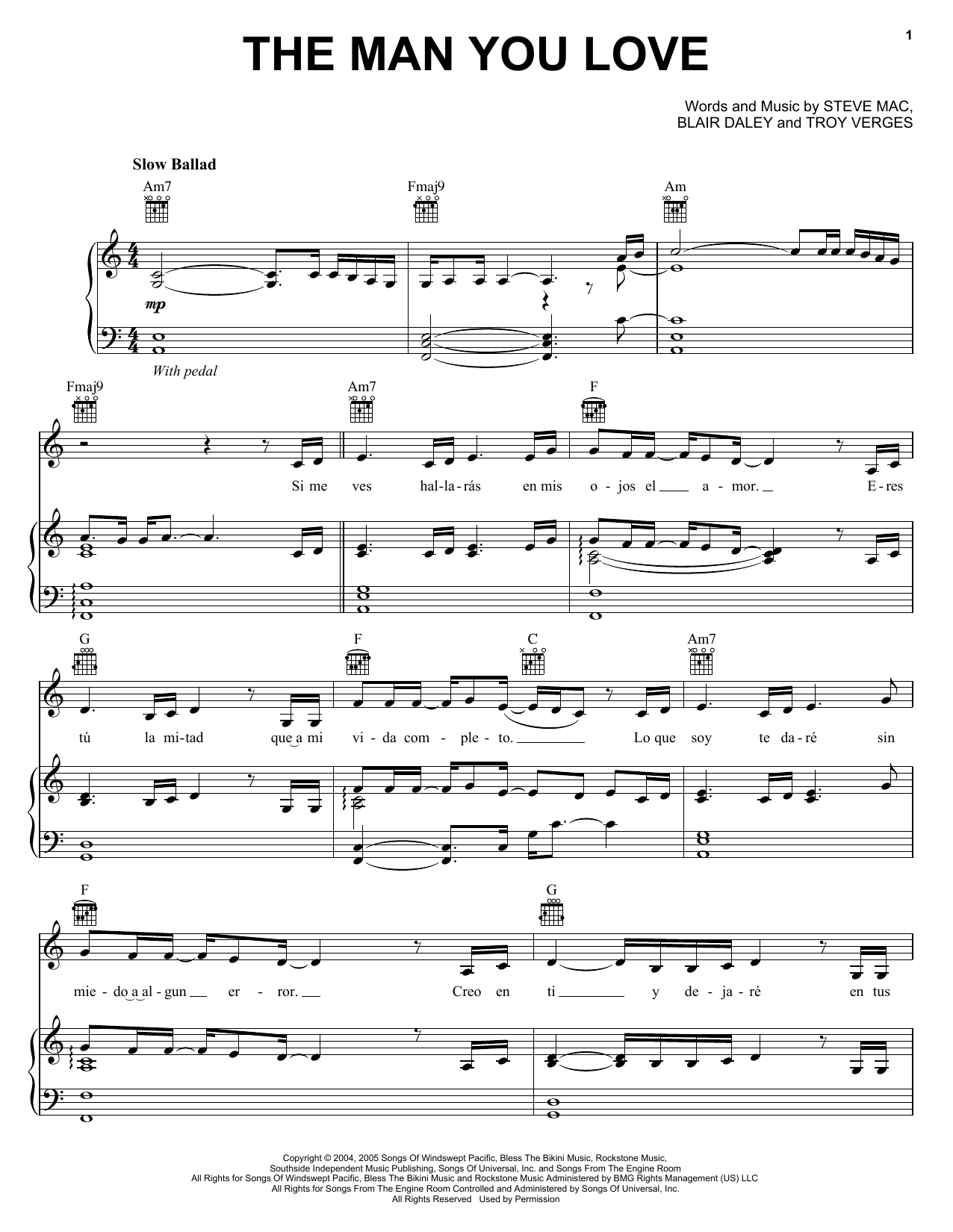 Il Divo The Man You Love Sheet Music Notes & Chords for Piano, Vocal & Guitar (Right-Hand Melody) - Download or Print PDF