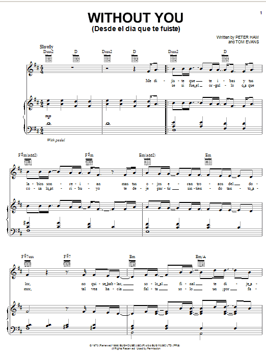 Without You sheet music