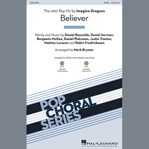 Imagine Dragons, Believer (arr. Mark Brymer), SATB