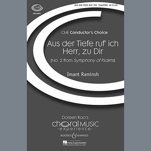 Imant Raminsh, Aus Der Tiefe Ruf' Ich, Herr, Zu Dir, SATB