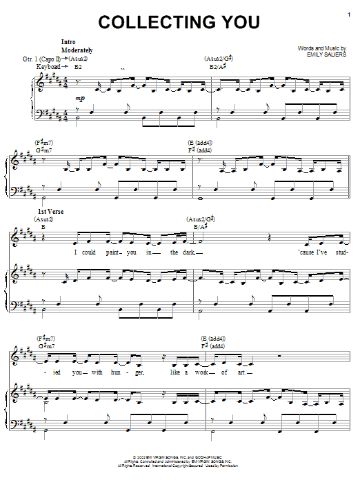 Indigo Girls Collecting You Sheet Music Notes & Chords for Piano, Vocal & Guitar (Right-Hand Melody) - Download or Print PDF