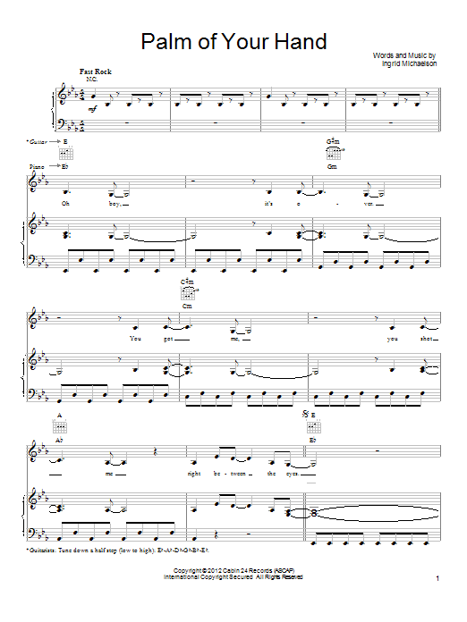 Palm Of Your Hand sheet music