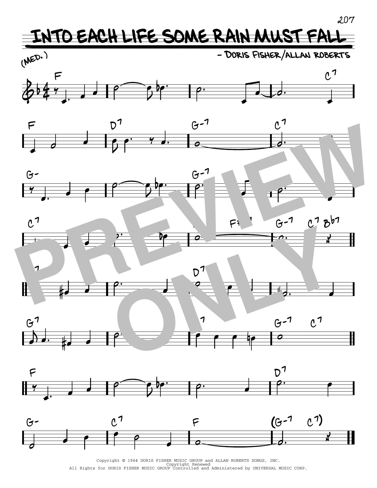 Ink Spots & Ella Fitzgerald Into Each Life Some Rain Must Fall Sheet Music Notes & Chords for Real Book – Melody & Chords - Download or Print PDF