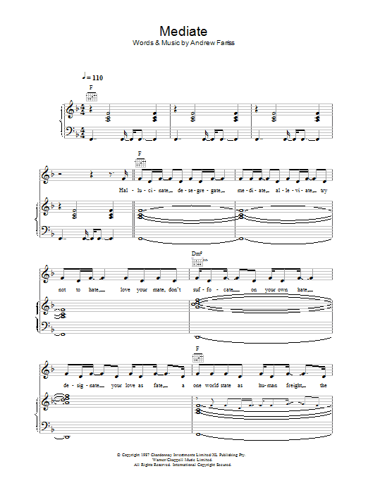 INXS Mediate Sheet Music Notes & Chords for Piano, Vocal & Guitar - Download or Print PDF