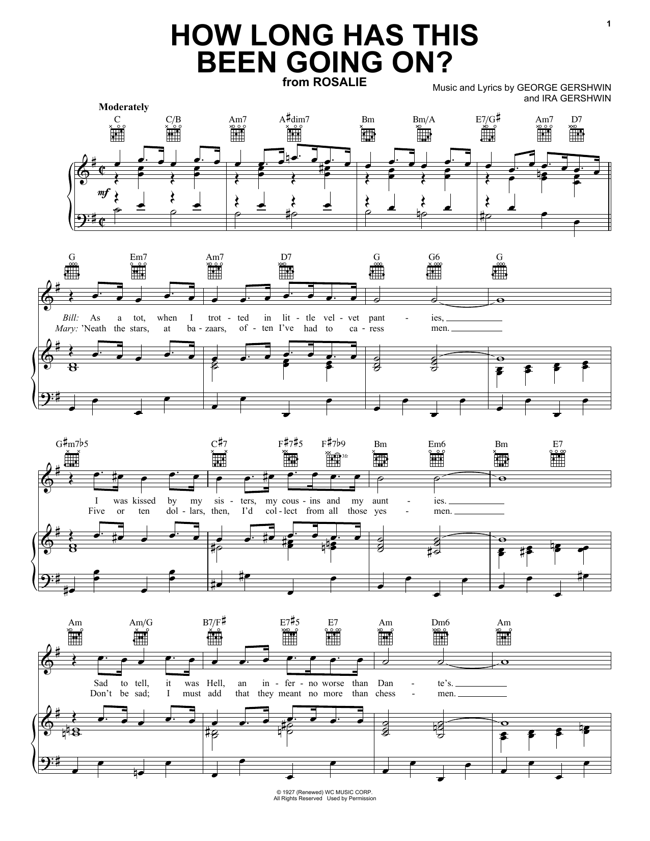 Ira Gershwin How Long Has This Been Going On? Sheet Music Notes & Chords for Big Note Piano - Download or Print PDF