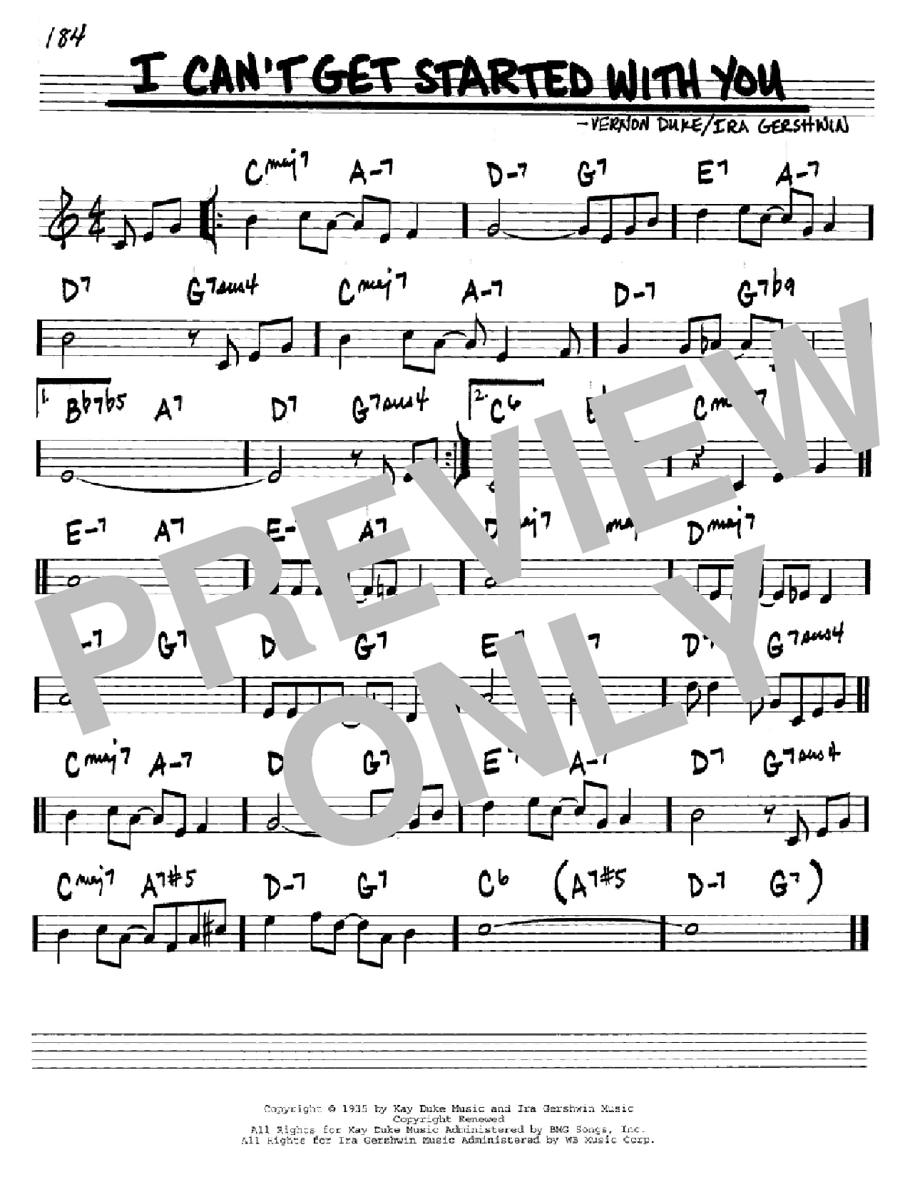 Ira Gershwin I Can't Get Started With You Sheet Music Notes & Chords for Easy Guitar Tab - Download or Print PDF