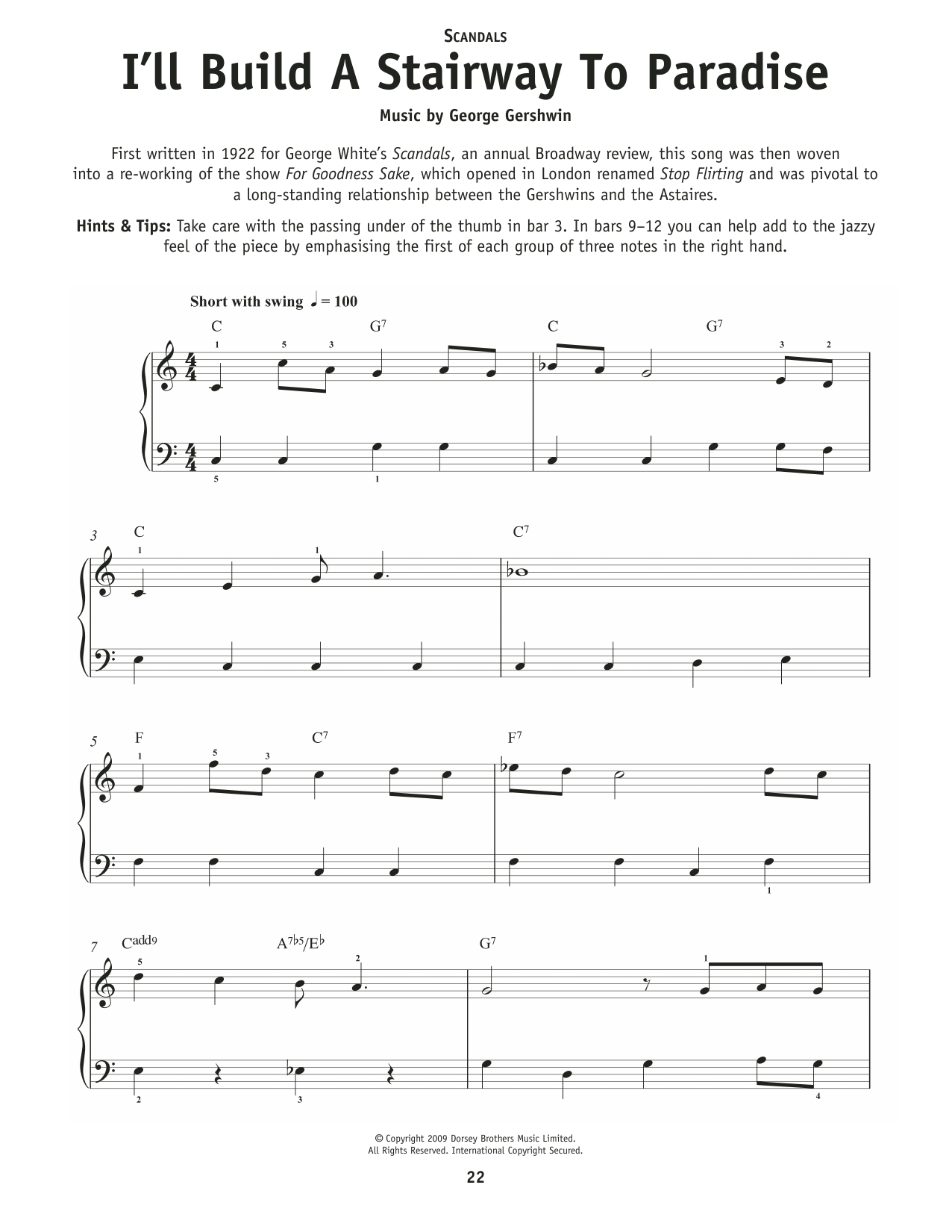 Ira Gershwin I'll Build A Stairway To Paradise (from Scandals) Sheet Music Notes & Chords for Really Easy Piano - Download or Print PDF