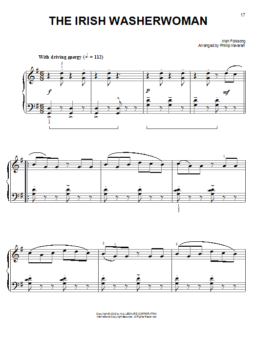 Irish Folksong The Irish Washerwoman Sheet Music Notes & Chords for Easy Piano - Download or Print PDF
