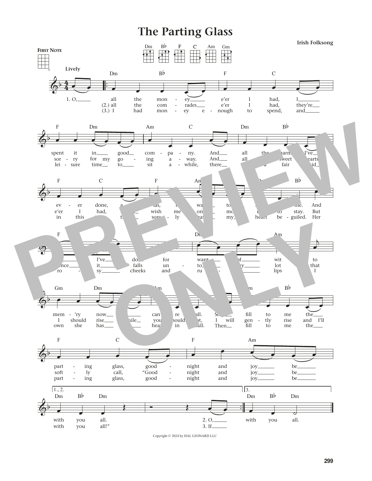 Irish Folksong The Parting Glass (from The Daily Ukulele) (arr. Jim Beloff) Sheet Music Notes & Chords for Ukulele - Download or Print PDF