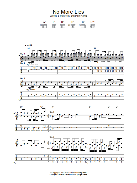 Iron Maiden No More Lies Sheet Music Notes & Chords for Bass Guitar Tab - Download or Print PDF