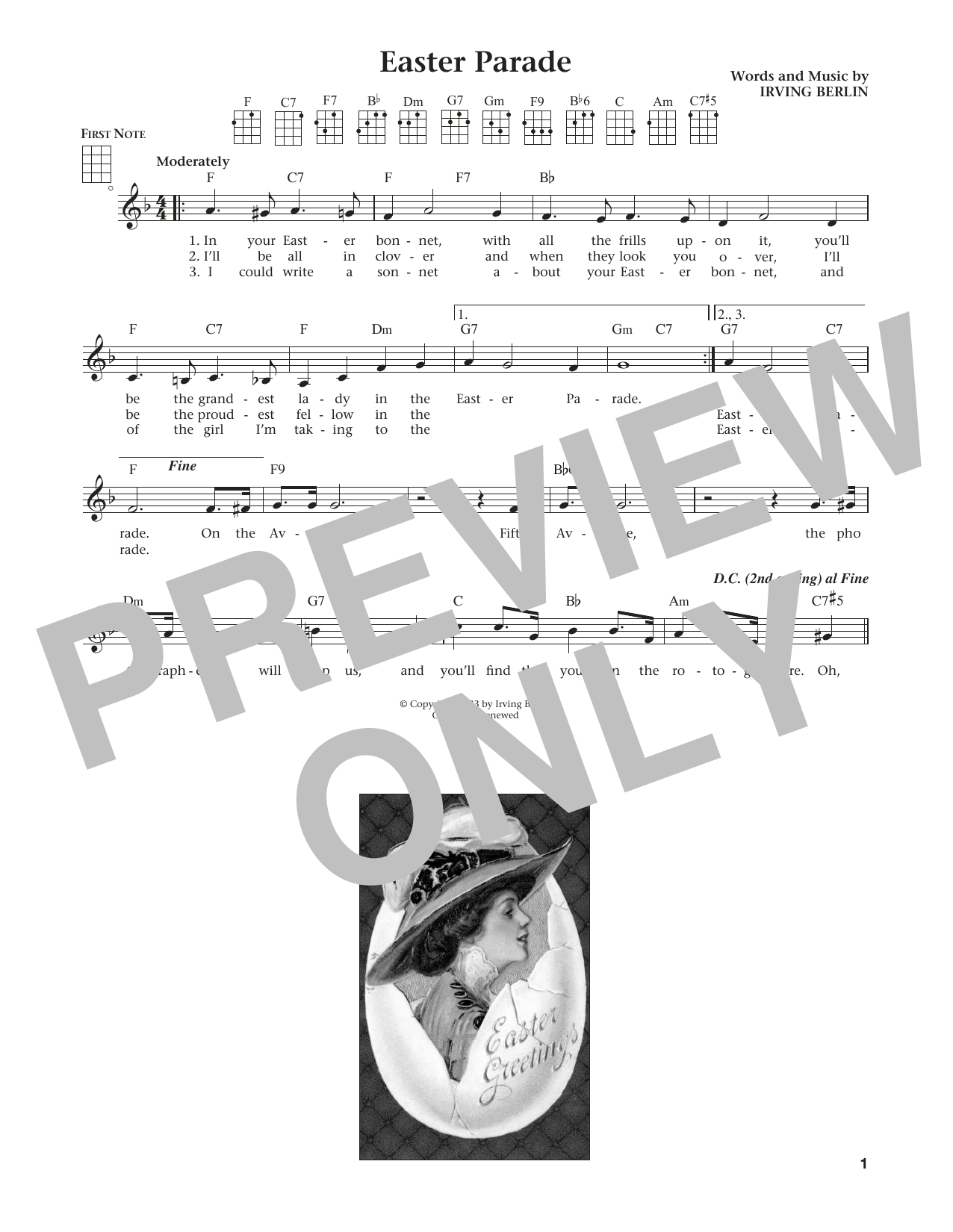 Irving Berlin Easter Parade (from The Daily Ukulele) (arr. Liz and Jim Beloff) Sheet Music Notes & Chords for Ukulele - Download or Print PDF