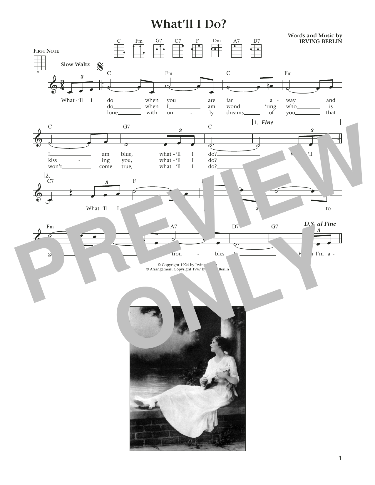 Irving Berlin What'll I Do? (from The Daily Ukulele) (arr. Liz and Jim Beloff) Sheet Music Notes & Chords for Ukulele - Download or Print PDF