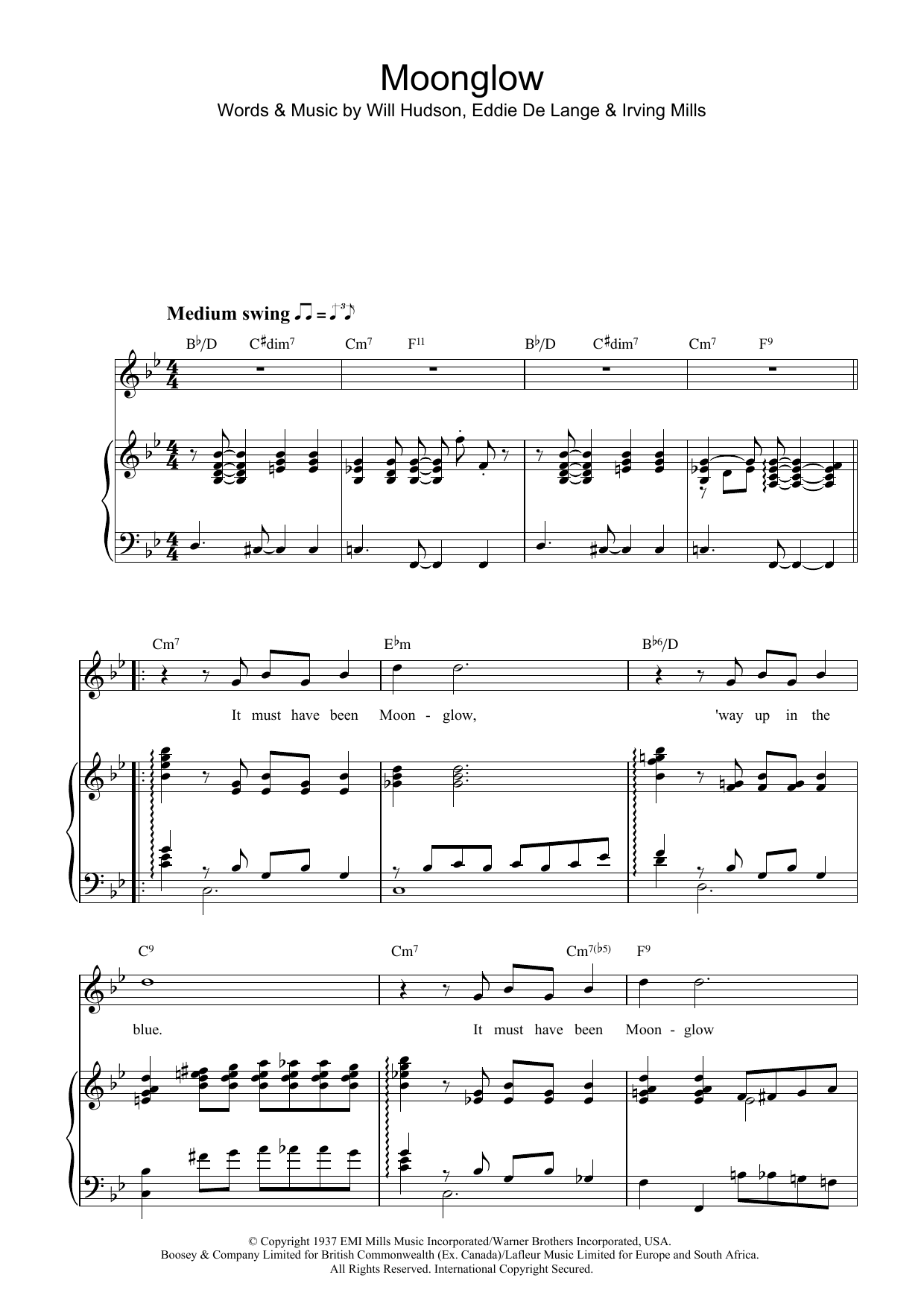 Irving Mills Moonglow Sheet Music Notes & Chords for Real Book - Melody & Chords - C Instruments - Download or Print PDF