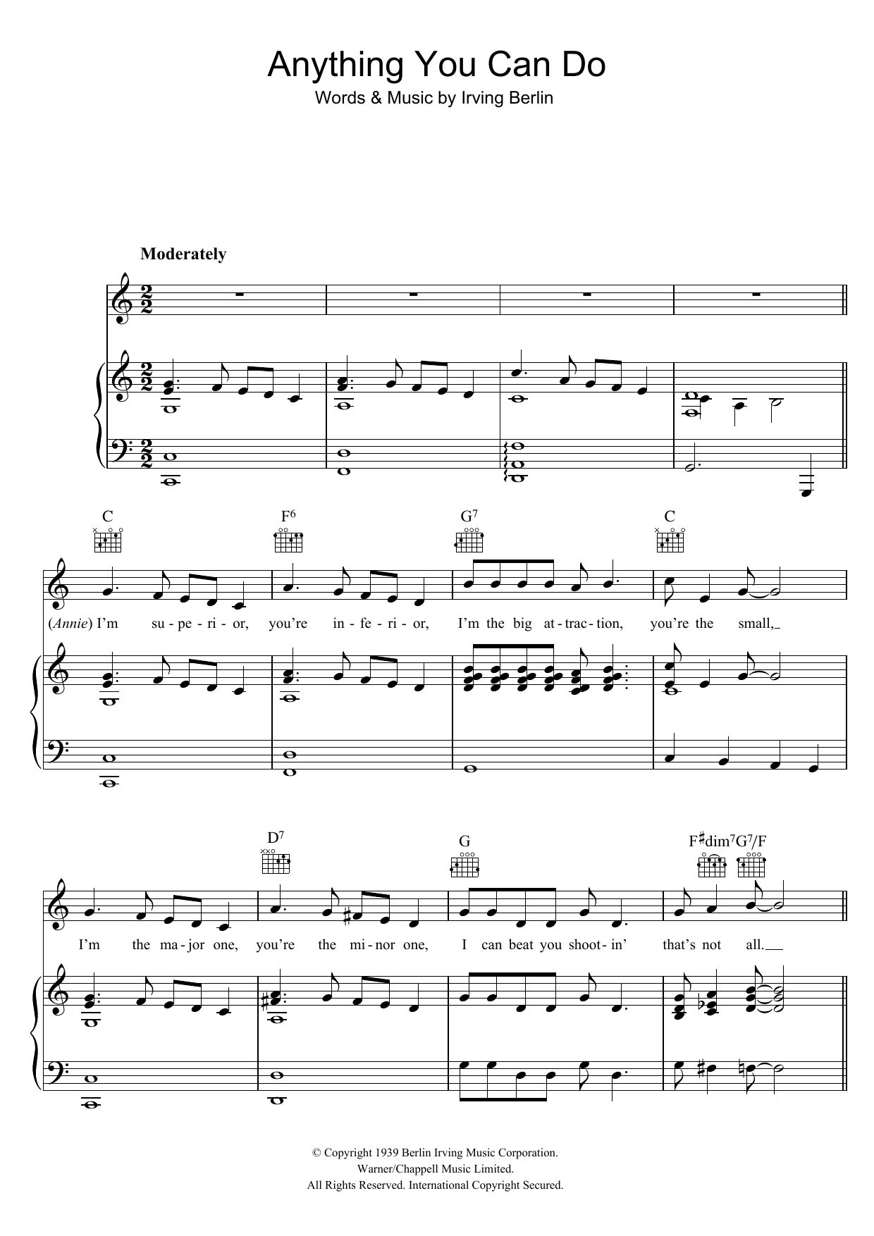 Anything You Can Do (from Annie Get Your Gun) sheet music