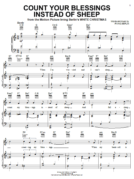 Irving Berlin Count Your Blessings Instead Of Sheep Sheet Music Download Pdf Score 68606
