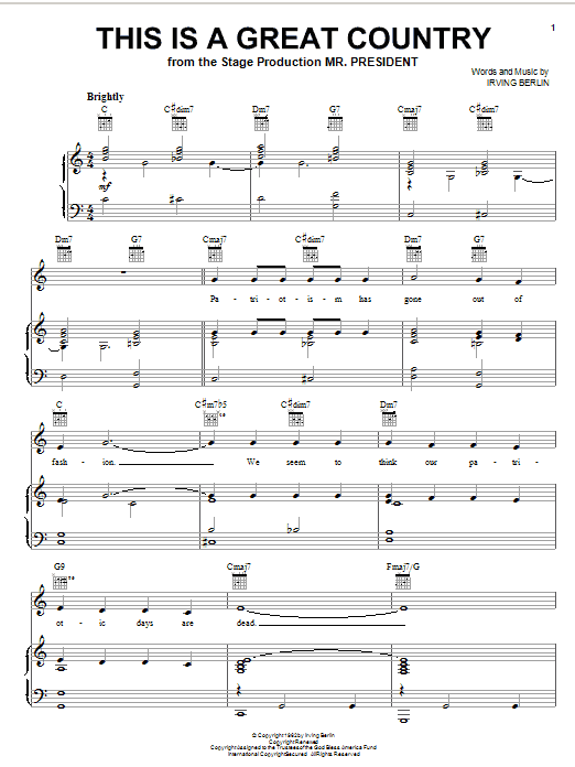 This Is A Great Country sheet music