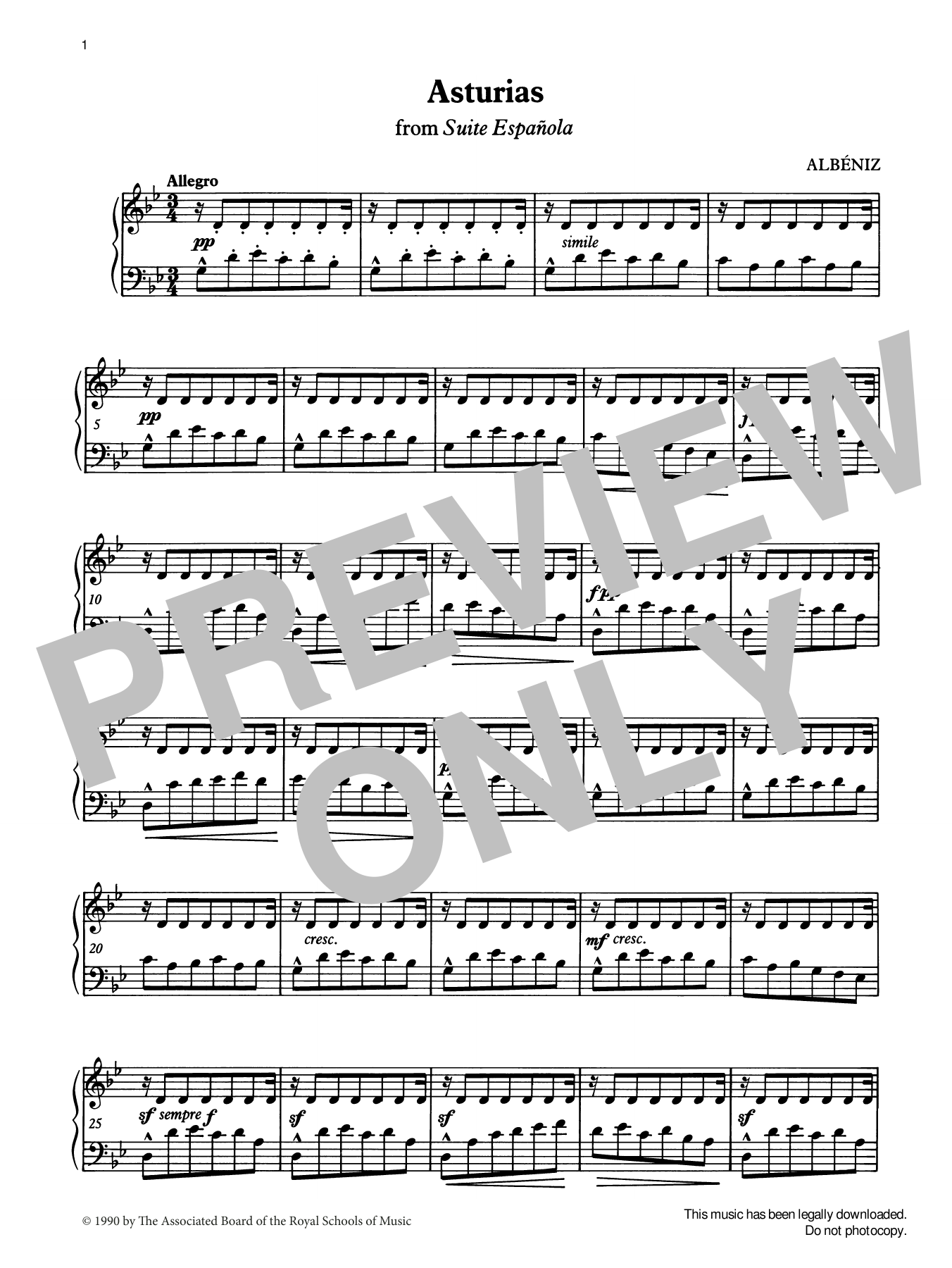 Isaac Albeniz Asturias from Graded Music for Tuned Percussion, Book IV Sheet Music Notes & Chords for Percussion Solo - Download or Print PDF