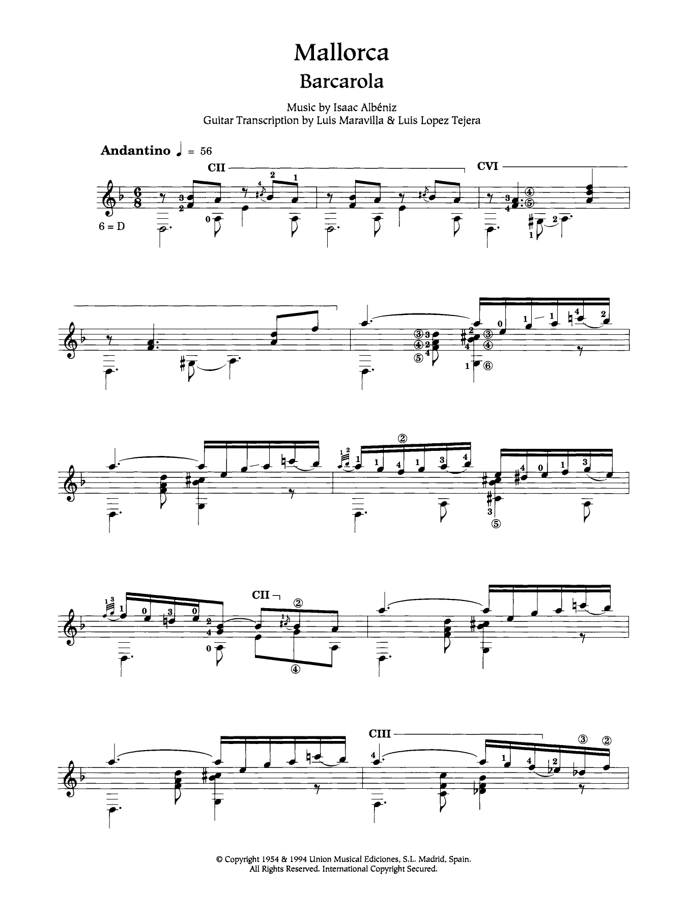 Isaac Albéniz Mallorca Sheet Music Notes & Chords for Piano - Download or Print PDF