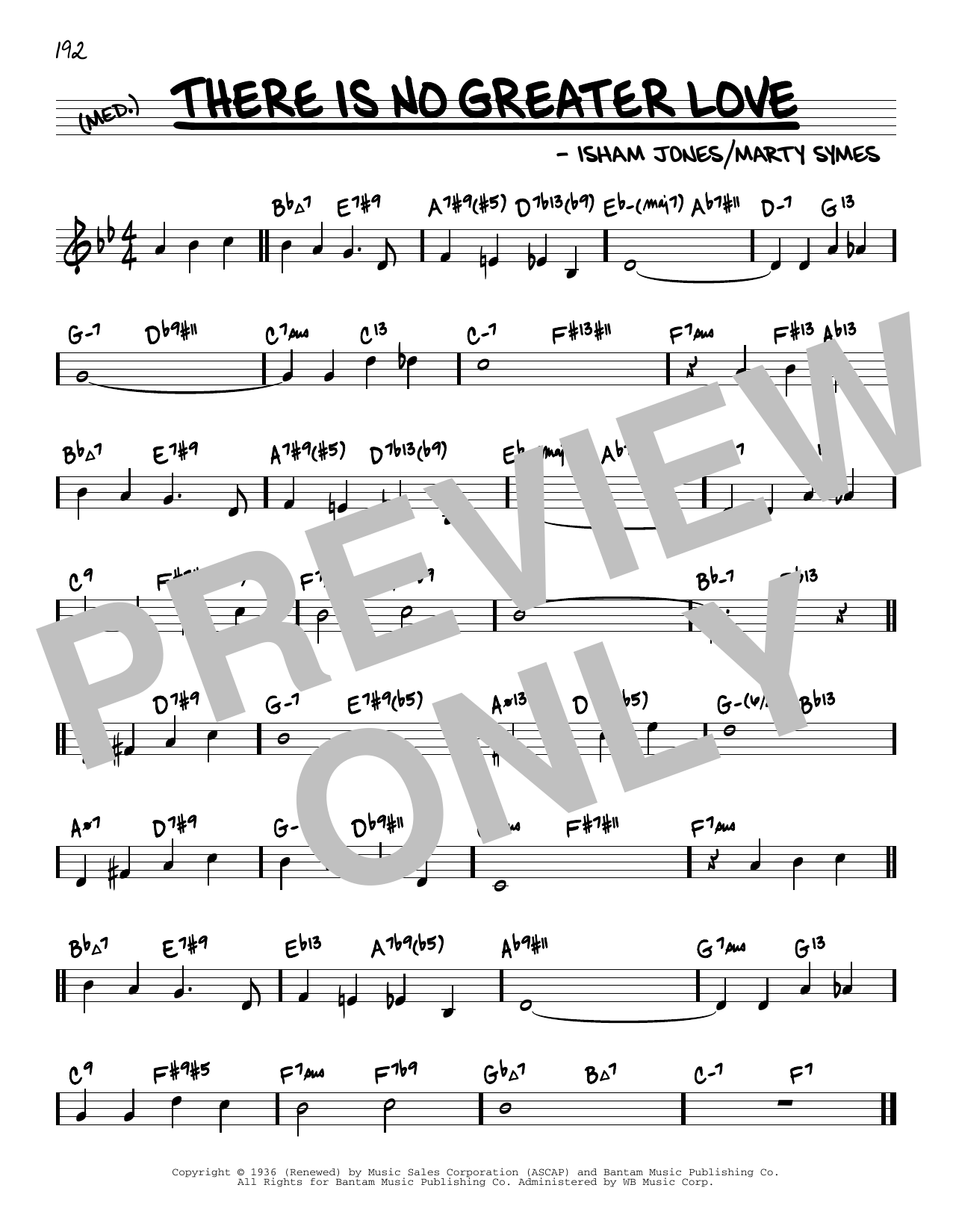 Isham Jones (There Is) No Greater Love (arr. David Hazeltine) Sheet Music Notes & Chords for Real Book – Enhanced Chords - Download or Print PDF