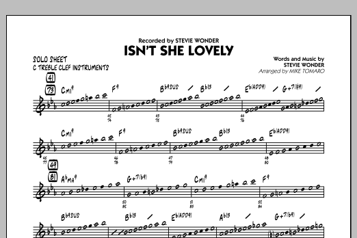 Mike Tomaro Isn T She Lovely C Solo Sheet Sheet Music Download Pdf Score 331722