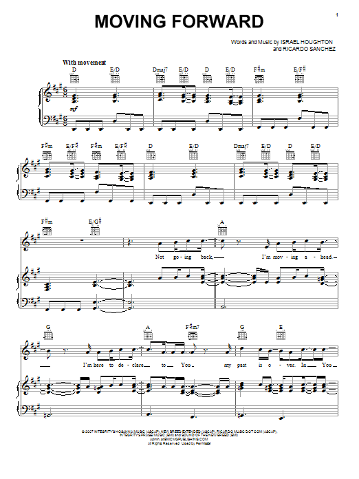 Israel Houghton Moving Forward Sheet Music Notes & Chords for Piano, Vocal & Guitar (Right-Hand Melody) - Download or Print PDF Israel Houghton Moving Forward Sheet Music Notes & Chords for Piano, Vocal & Guitar (Right-Hand Melody) - Download or Print PDF