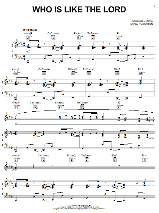 Israel Houghton Who Is Like The Lord Sheet Music Notes & Chords for Piano, Vocal & Guitar (Right-Hand Melody) - Download or Print PDF Israel Houghton Who Is Like The Lord Sheet Music Notes & Chords for Piano, Vocal & Guitar (Right-Hand Melody) - Download or Print PDF
